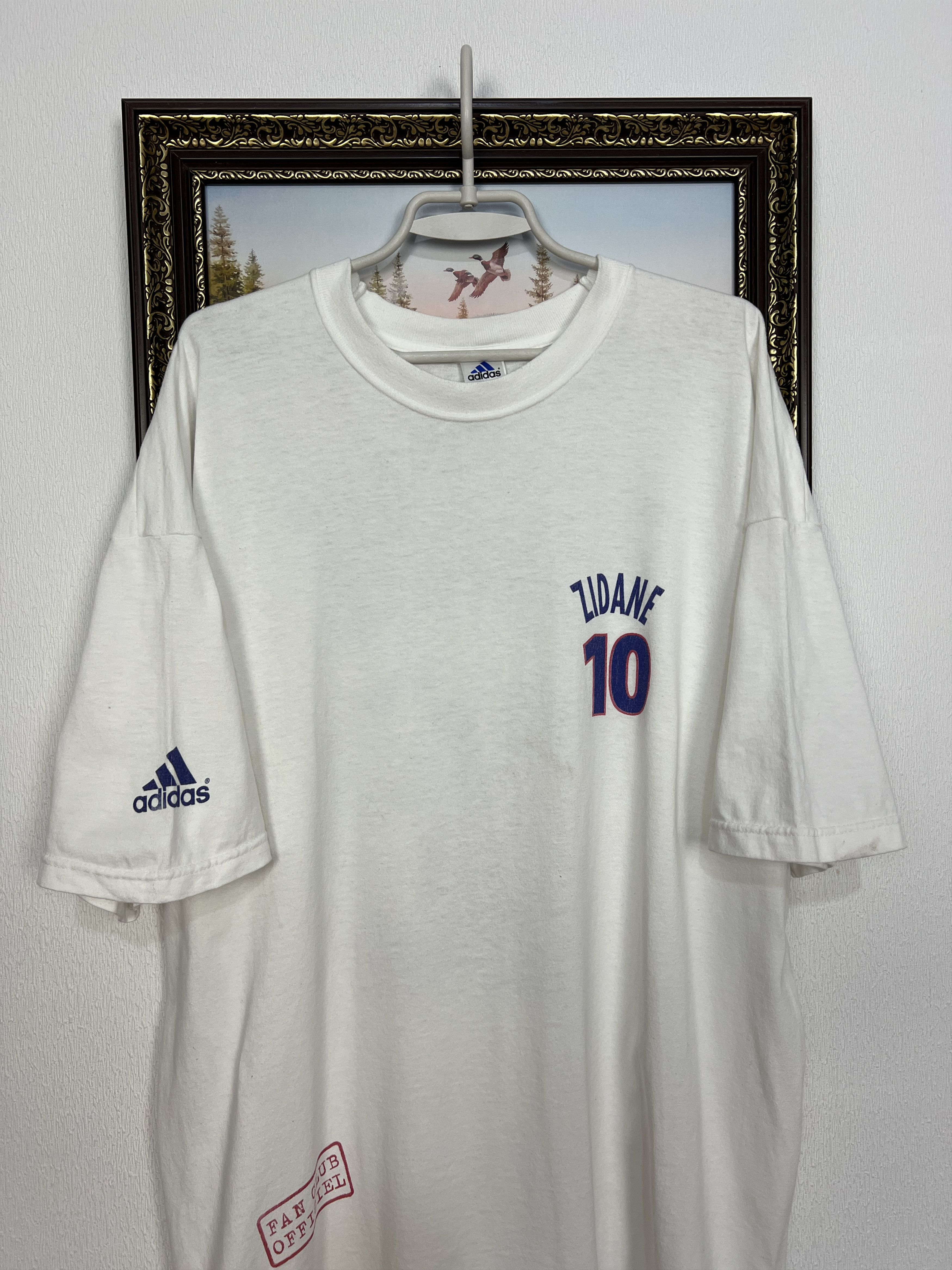 Adidas France Football Train Shirt #10 Zidane Soccer Jersey Size US XL / EU 56 / 4 - 3 Thumbnail