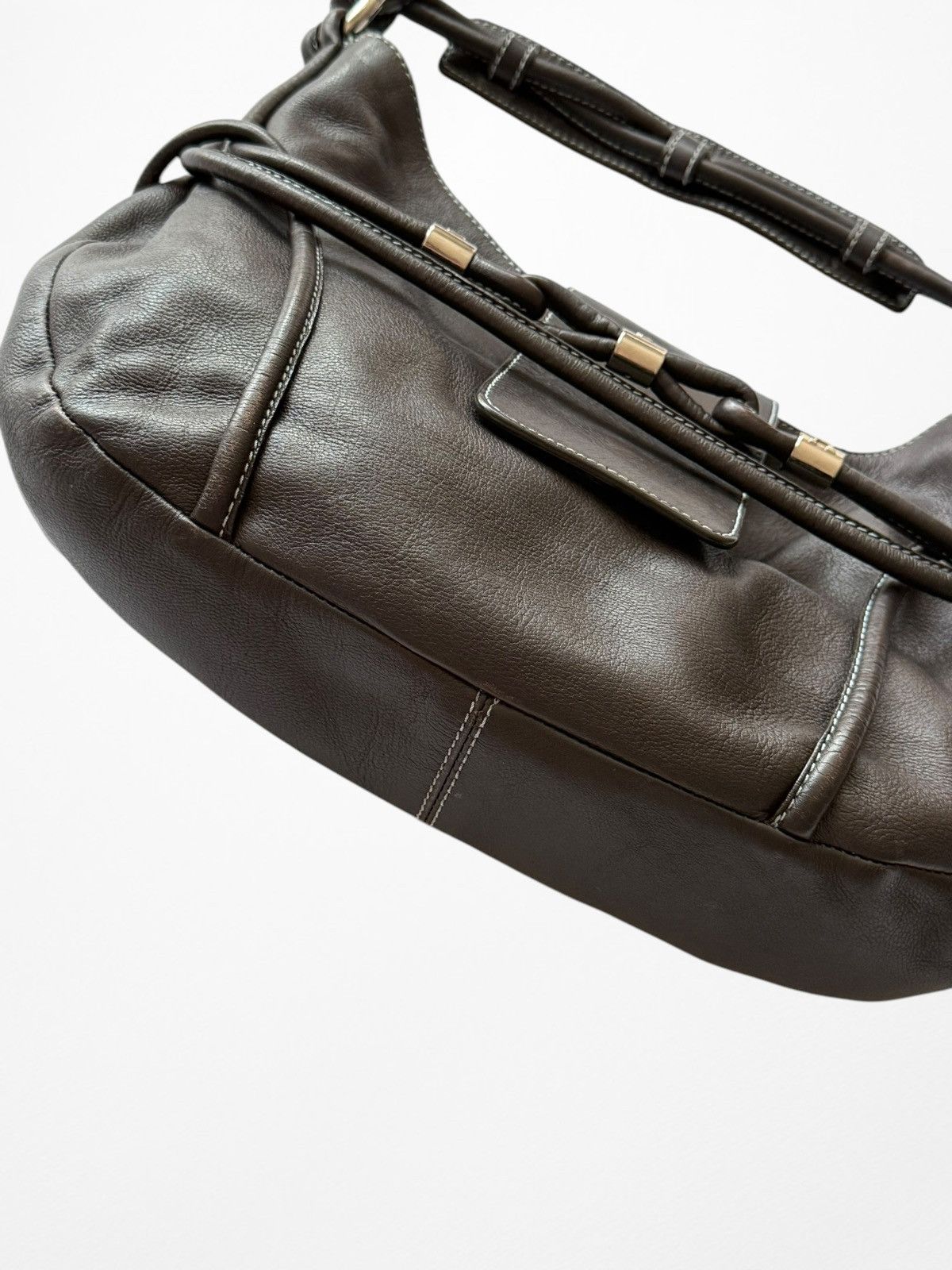 Giorgio Armani Emporio Armani Vintage Leather Handle Royal Bag 80’s Size ONE SIZE - 7 Thumbnail