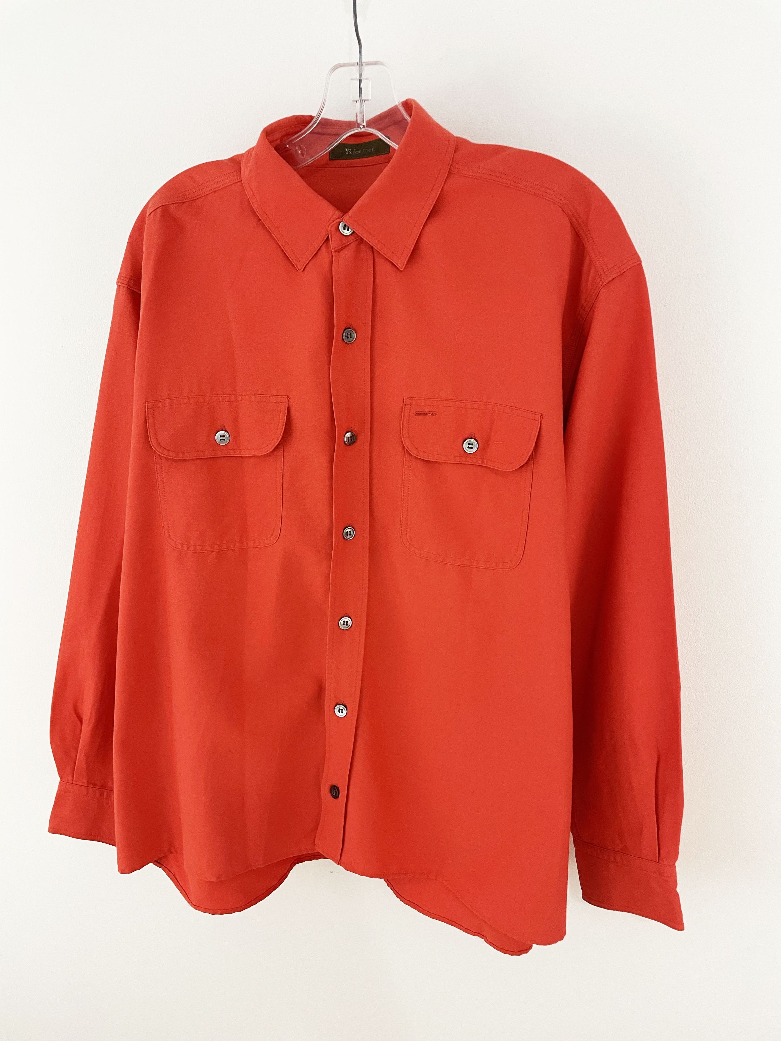 Yohji Yamamoto Highlighter Orange Cargo Shirt Size US L / EU 52-54 / 3 - 2 Thumbnail