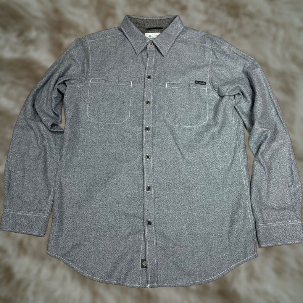 Vintage Columbia Mens Button-Up Long Sleeve Shirt M Blue 100% Cotton Collared Shirt Size US M / EU 48-50 / 2 - 1 Thumbnail