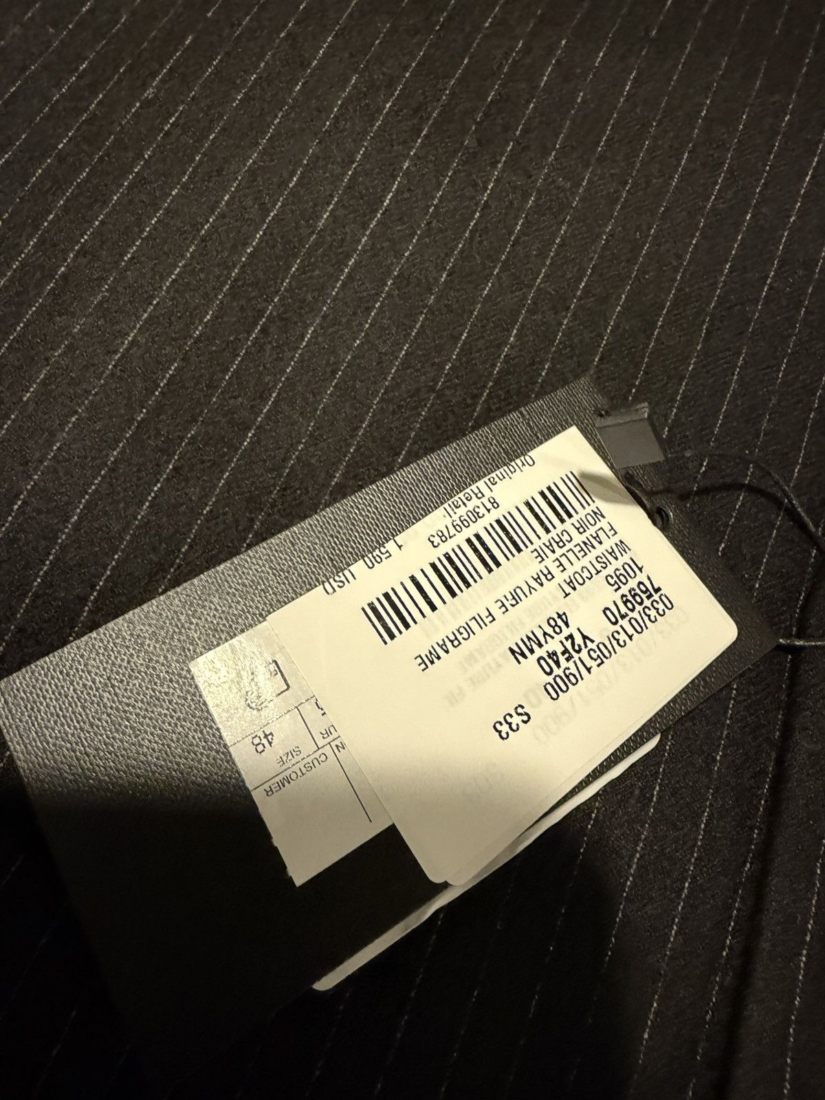 Saint Laurent Paris Saint Laurent men’s vest. 48/38 $1500 Size 38R - 3 Thumbnail