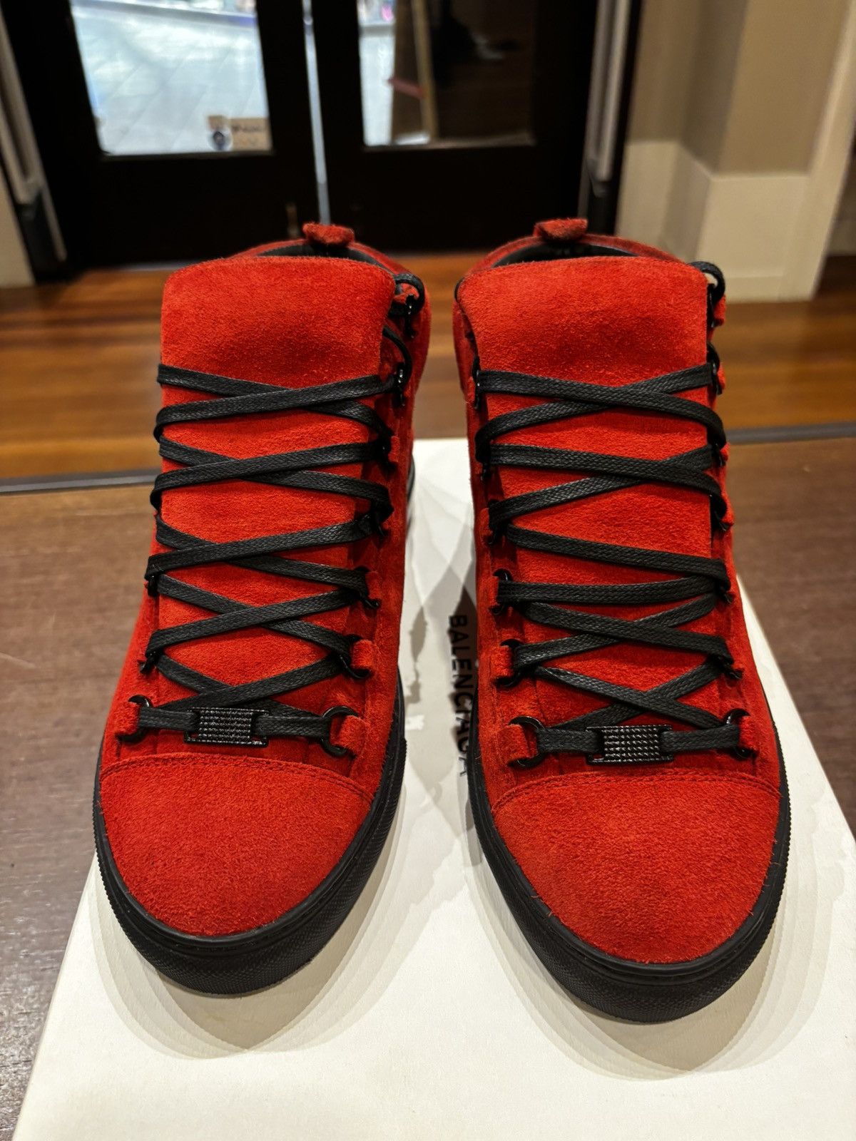 Balenciaga Balenciaga Arena Suede Red Size US 7 / EU 40 - 4 Thumbnail