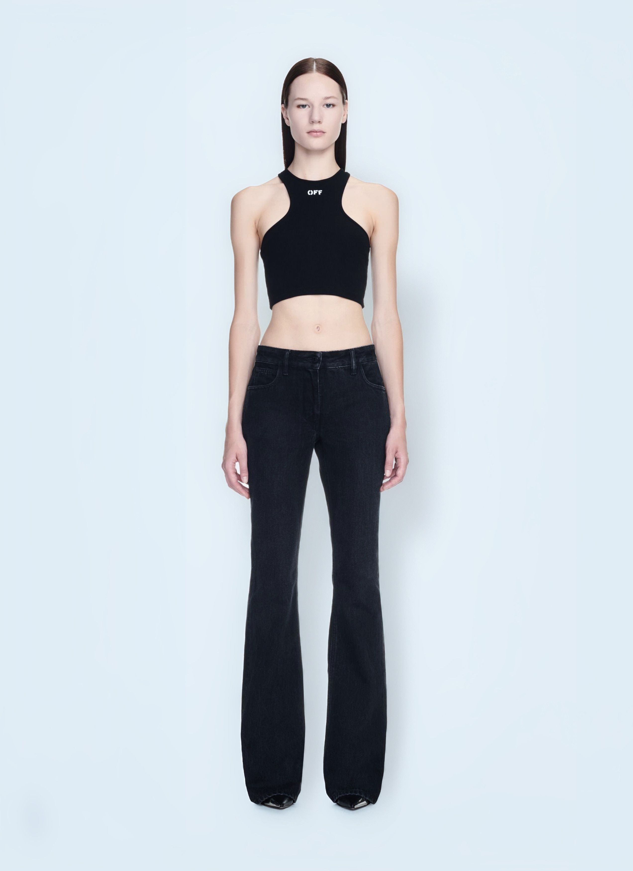 Off Stamp Ribbed Top