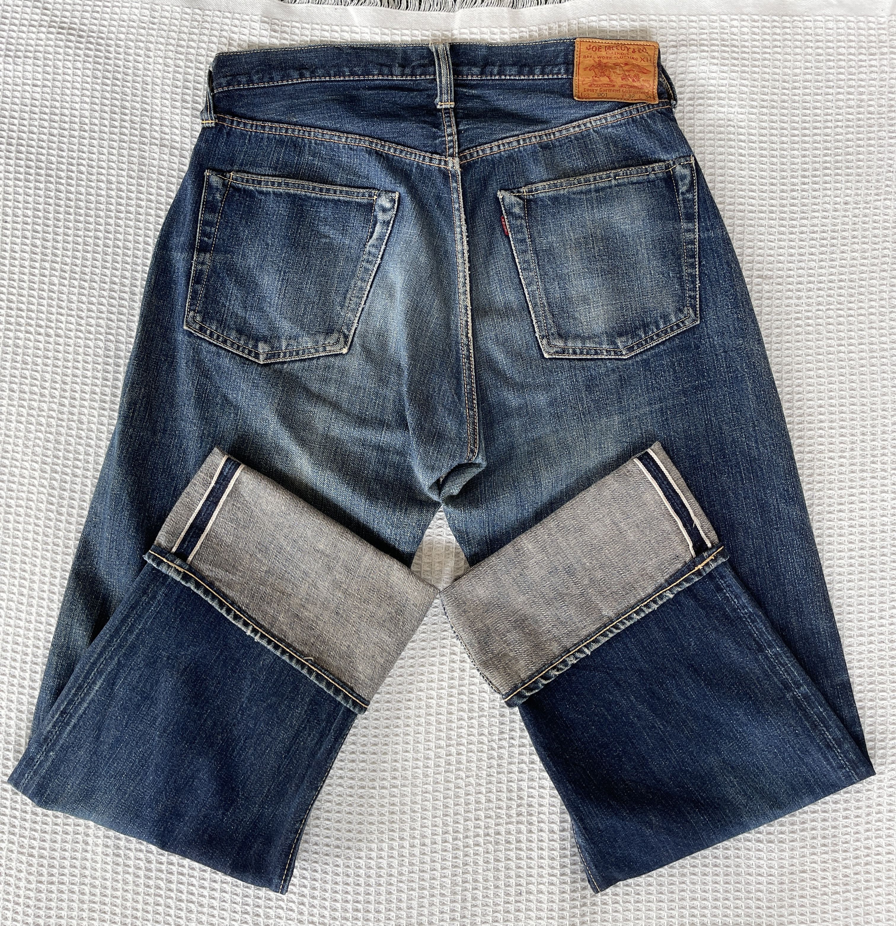 image of The Real Mccoys x Vintage Crazyvtg’90Sjoe Mccoydistressed Selvedge Denim in Denim Blue (Size 32)