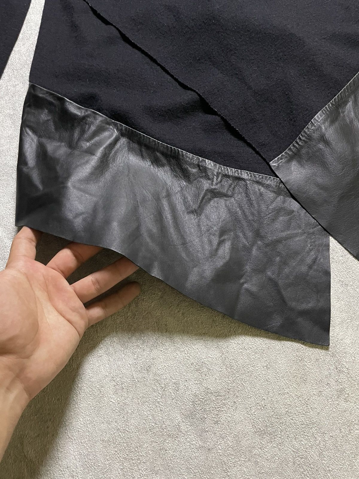 If Six Was Nine Skull (ANTEPRIMA) Rick Owens Black Linen Blazer Raw Edge Cut Size US M / EU 48-50 / 2 - 5 Thumbnail