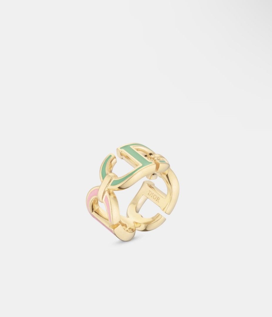 Dior Christian Dior 30 MONTAIGNE RING Gold-Finish Metal Lacquer Size ONE SIZE - 1 Thumbnail