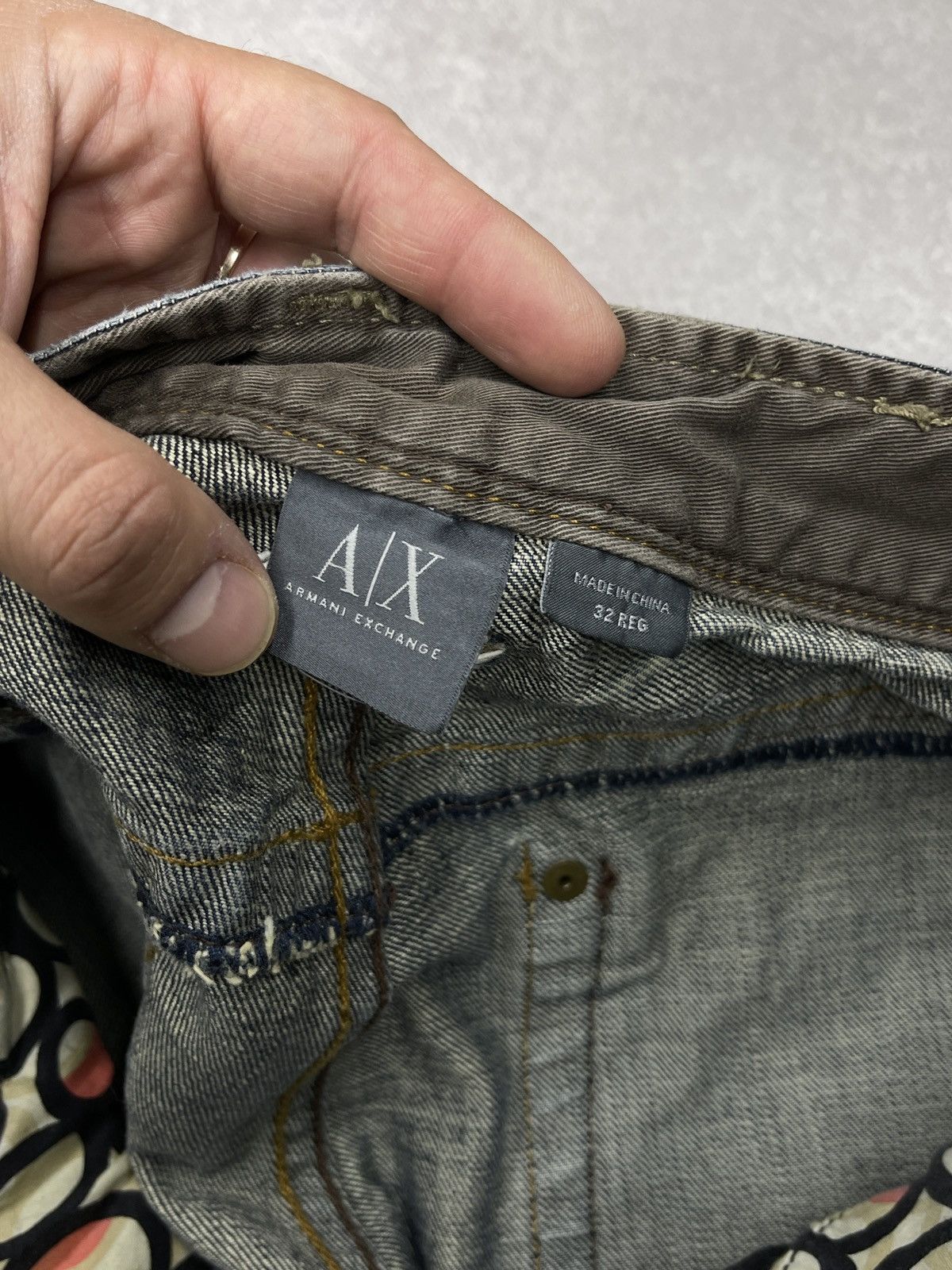 Armani Exchange Mens Armani Exchange Denim Jeans Eagle Logo Embroidered Size US 32 / EU 48 - 12 Thumbnail