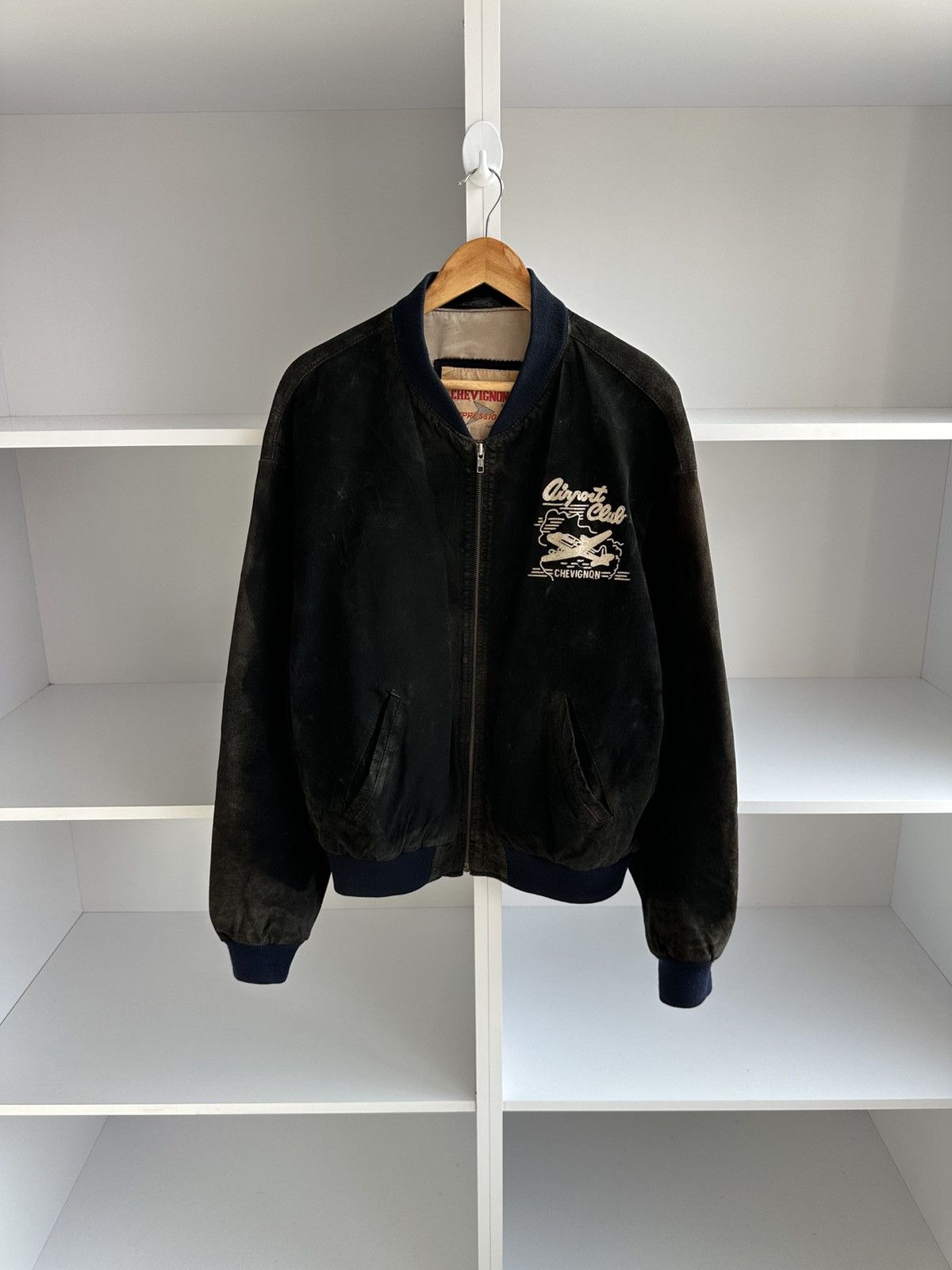 Chevignon × Vintage Vintage Chevignon Airport Club Leather Bomber Jacket Size US XL / EU 56 / 4 - 1 Thumbnail
