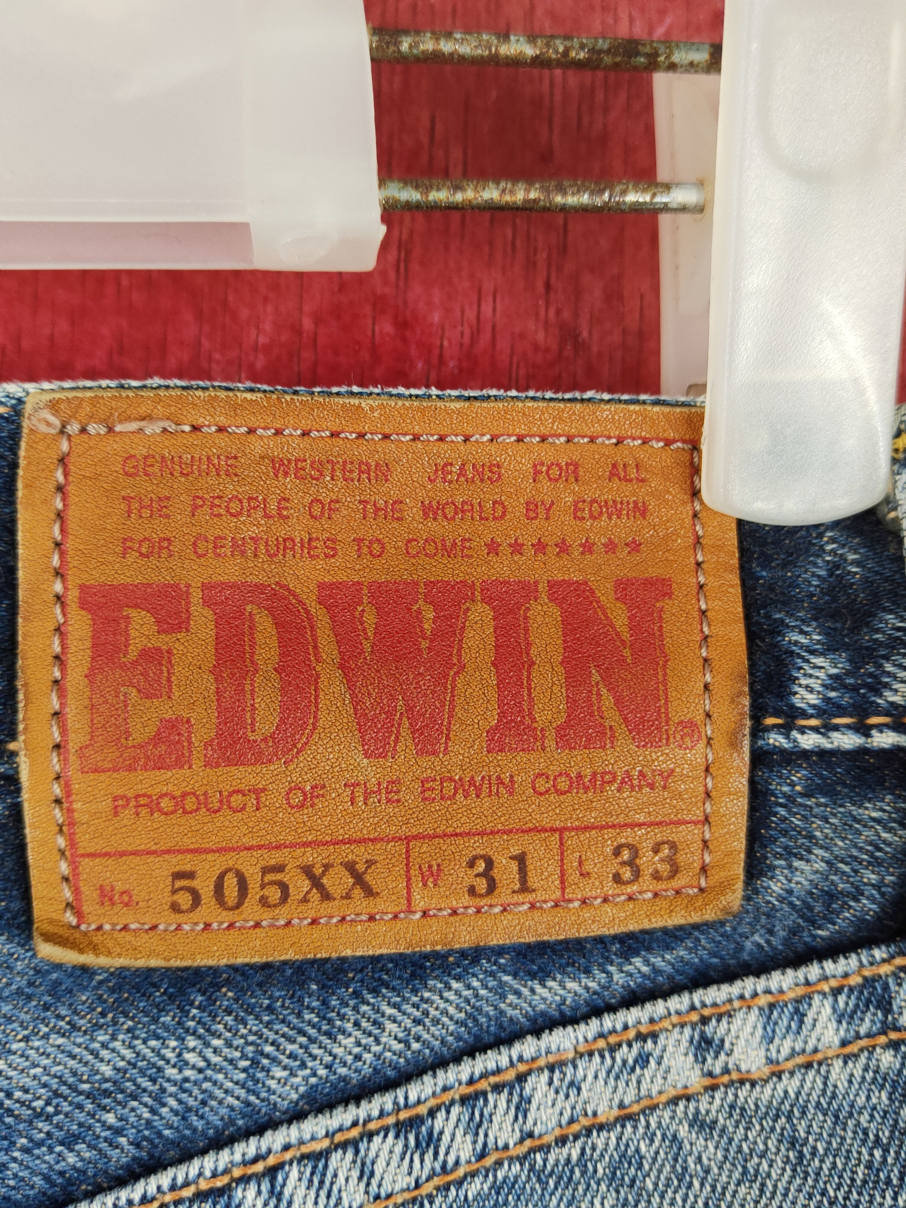 Edwin Edwin Dark Blue Faded distressed ripped jeans Denim #S1607 Size US 31 - 7 Thumbnail