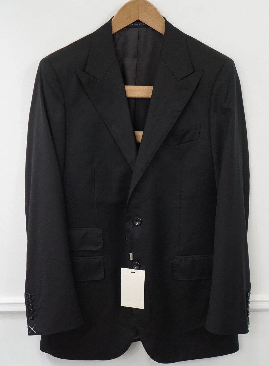 Men Suitsupply Blazer La Spalla Black Reda Peak Wool UK/US40