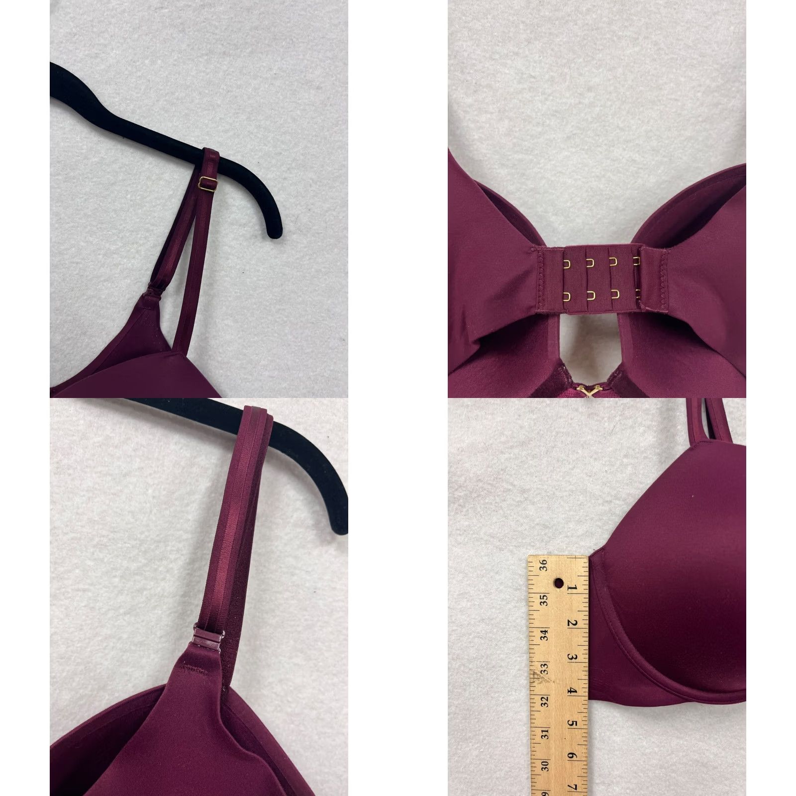 Victoria's Secret Victoria's Secret Women Bra Push Up Burgundy 38C Size ONE SIZE - 8 Thumbnail