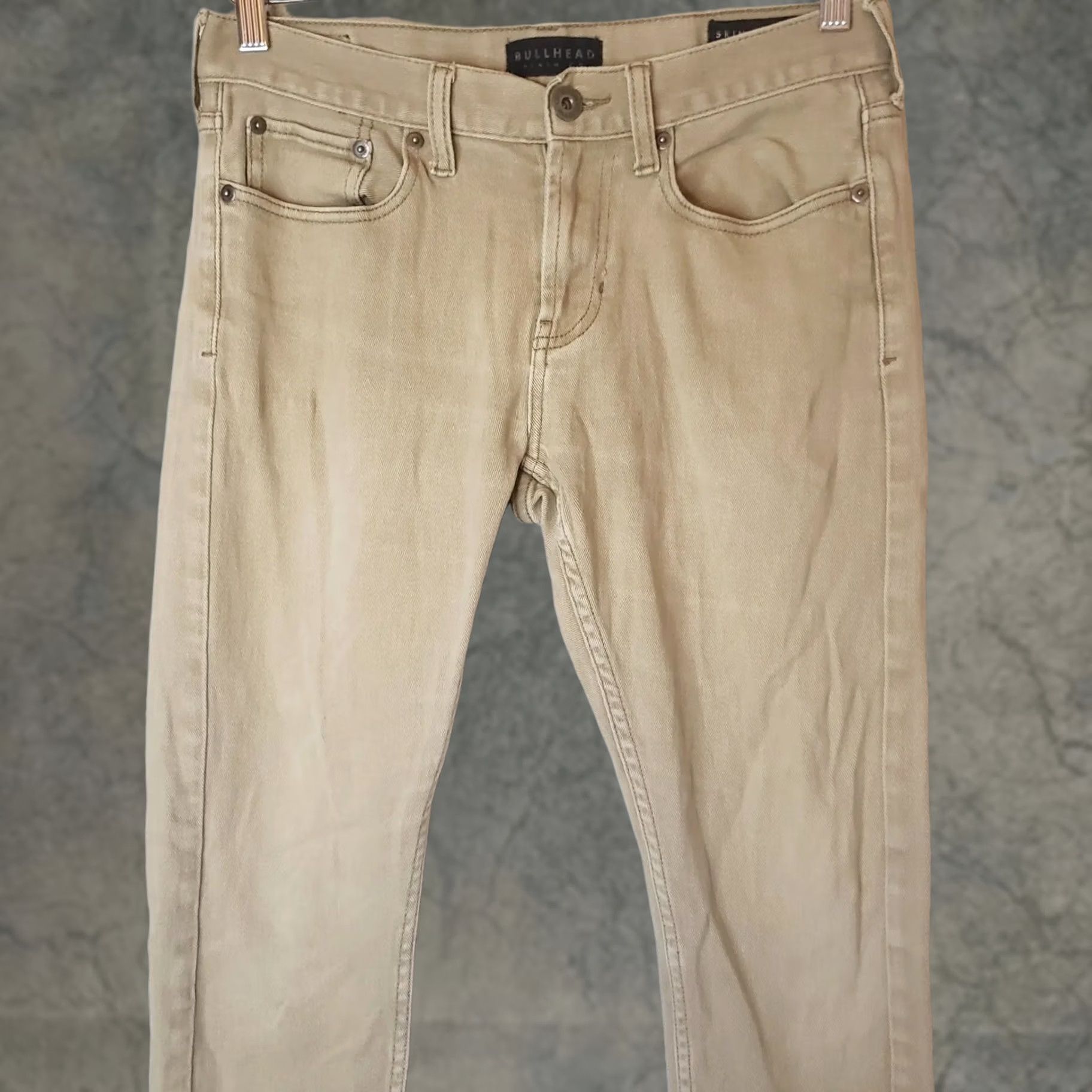 CO BULLHEAD DENIM CO Skinny Straight Leg Stretch Jeans Brown Khaki Tan 30X30 Men Size US 30 / EU 46 - 1 Thumbnail