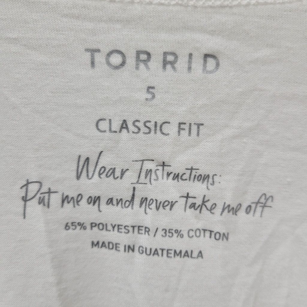 Torrid Torrid Women's Crewneck Short-Sleeve Classic Fit Polyester Size M / US 6-8 / IT 42-44 - 7 Thumbnail