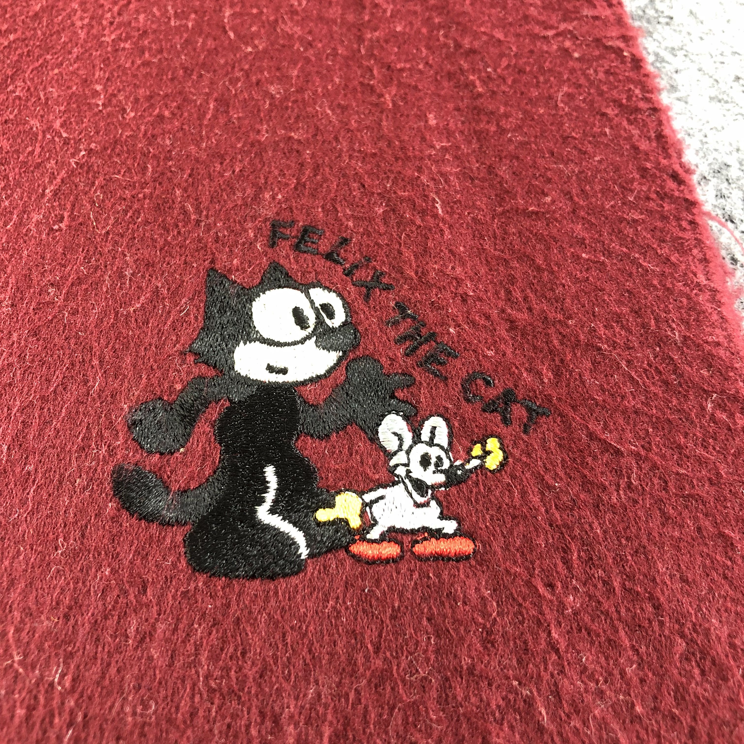 Anime Felix The Cat Burgundy Scarf Muffler V1582 Size ONE SIZE - 4 Thumbnail