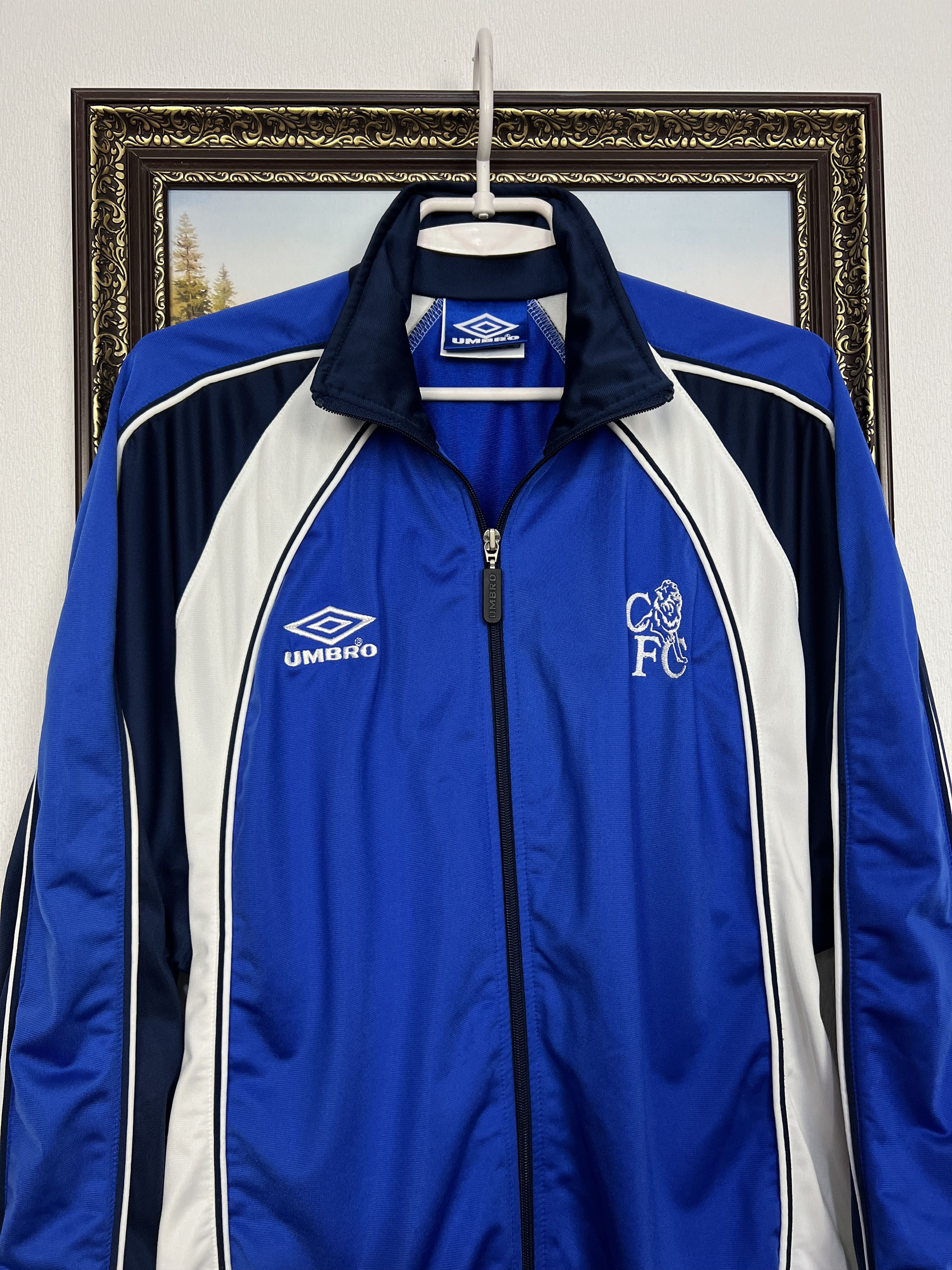 Umbro Vintage 90's Umbro Chelsea Football Jacket Soccer Track Top Size M / US 6-8 / IT 42-44 - 2 Thumbnail
