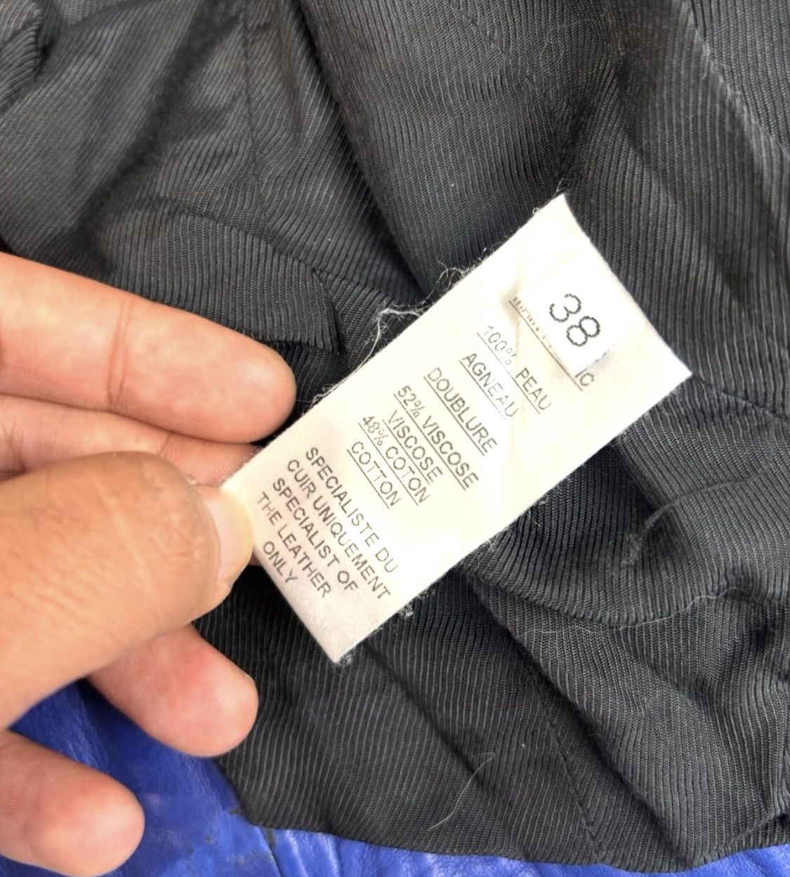 Balmain BALMAIN PARIS Electric Blue Lambskin Leather Biker Jacket Size XS / US 0-2 / IT 36-38 - 5 Thumbnail