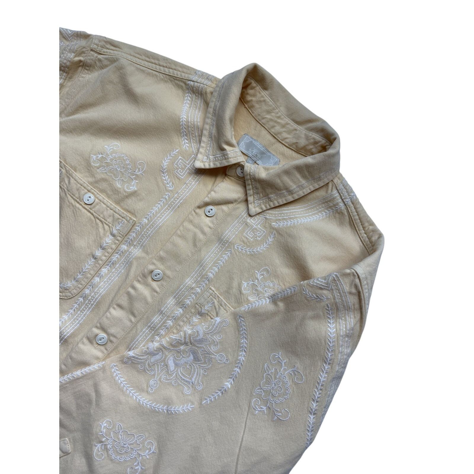 Kith Kith Raw Hem Denim Apollo Button Up Shirt Blonde Size US M / EU 48-50 / 2 - 2 Thumbnail