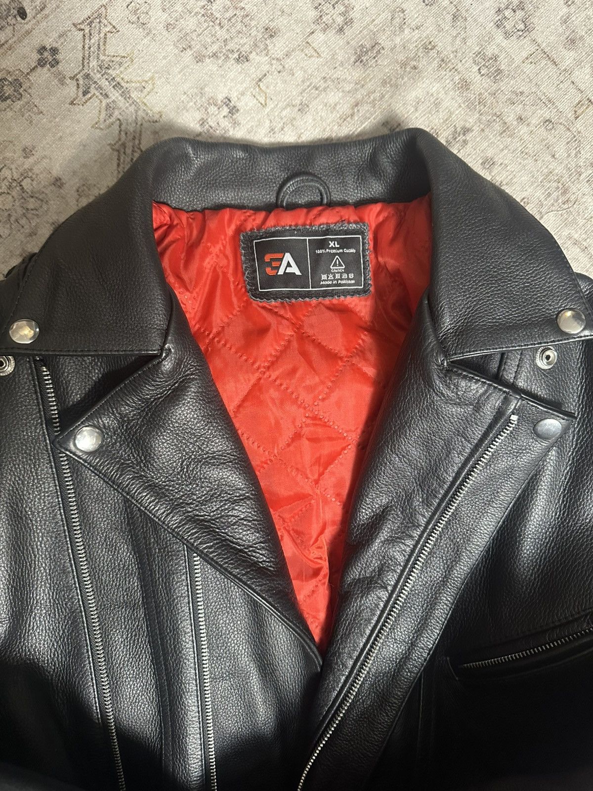 Other Leather Biker Jacket with fringes Size US XL / EU 56 / 4 - 7 Thumbnail