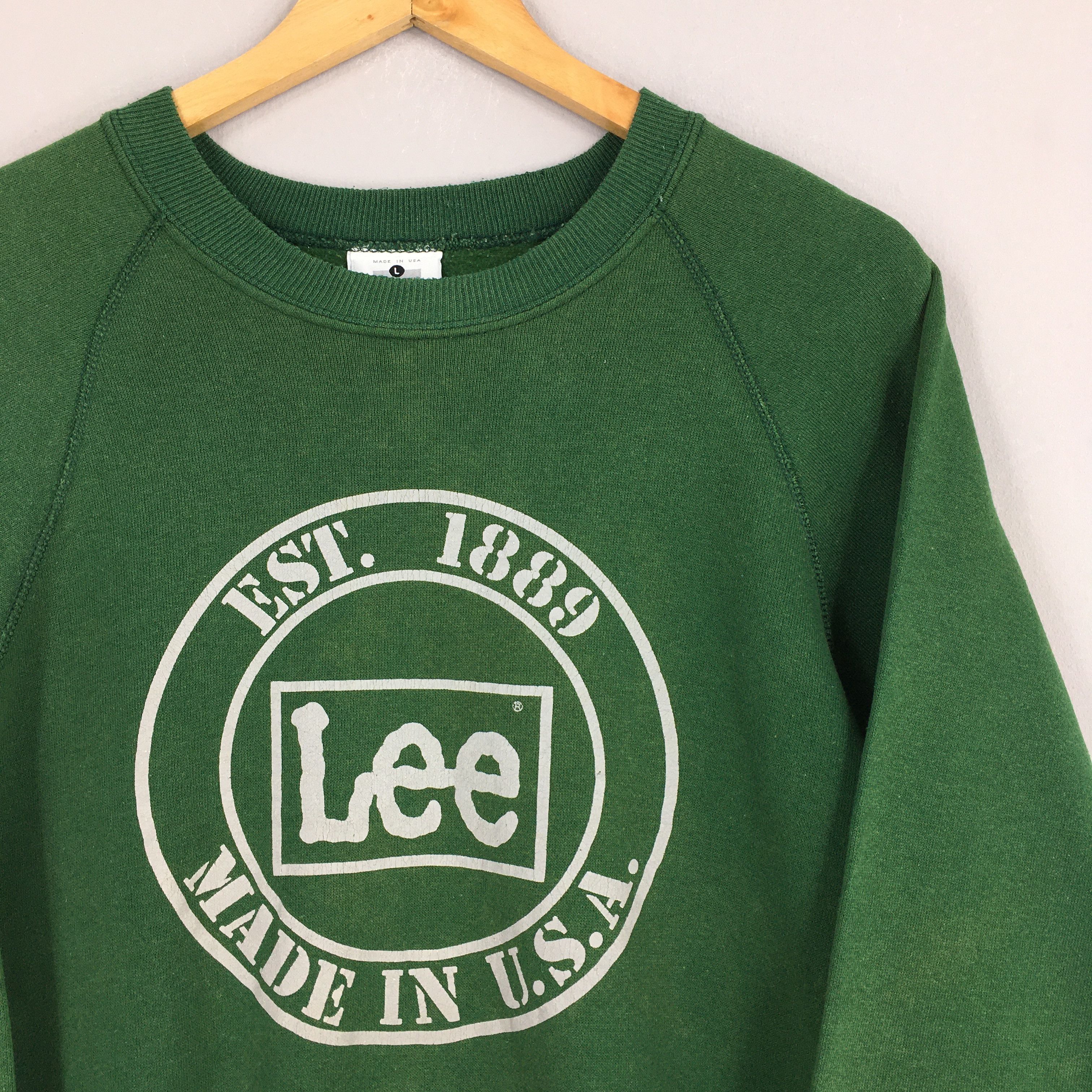 Lee Vintage Lee Jeans Spell Out Printed Sweatshirt Large 1990's Size US L / EU 52-54 / 3 - 2 Thumbnail