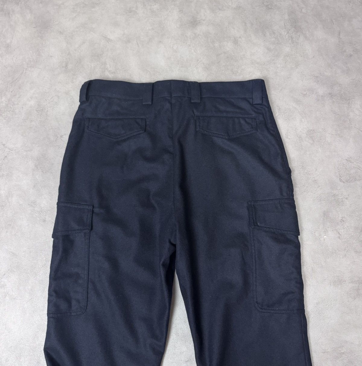 Brunello Cucinelli Brunello Cucinelli Men's Cargo Trouser Wool Navy Size:48 Size US 32 / EU 48 - 4 Thumbnail