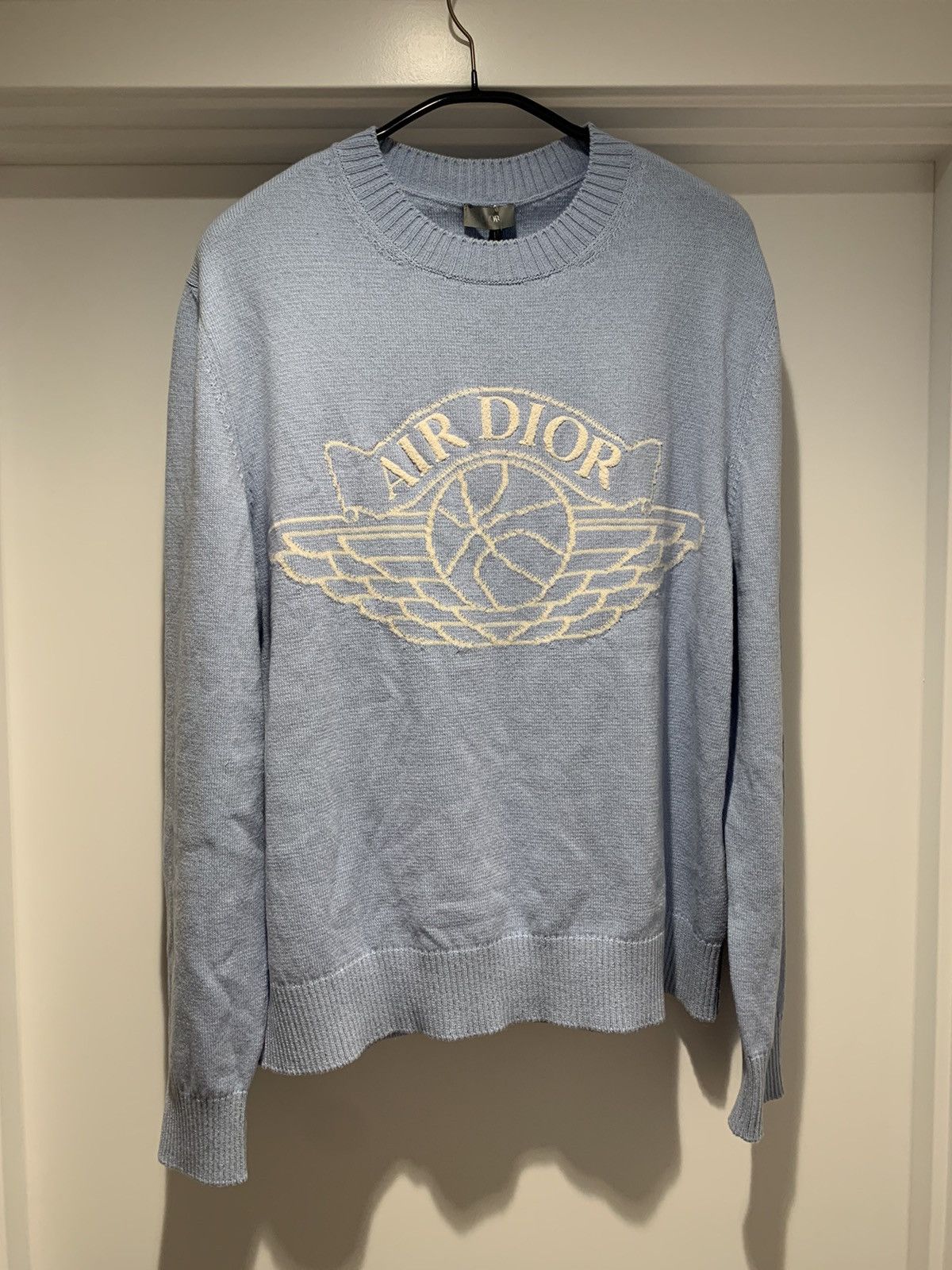 Pre-owned Dior X Jordan Brand Kim Jones “air Dior” Blue Cashmere Sweater
