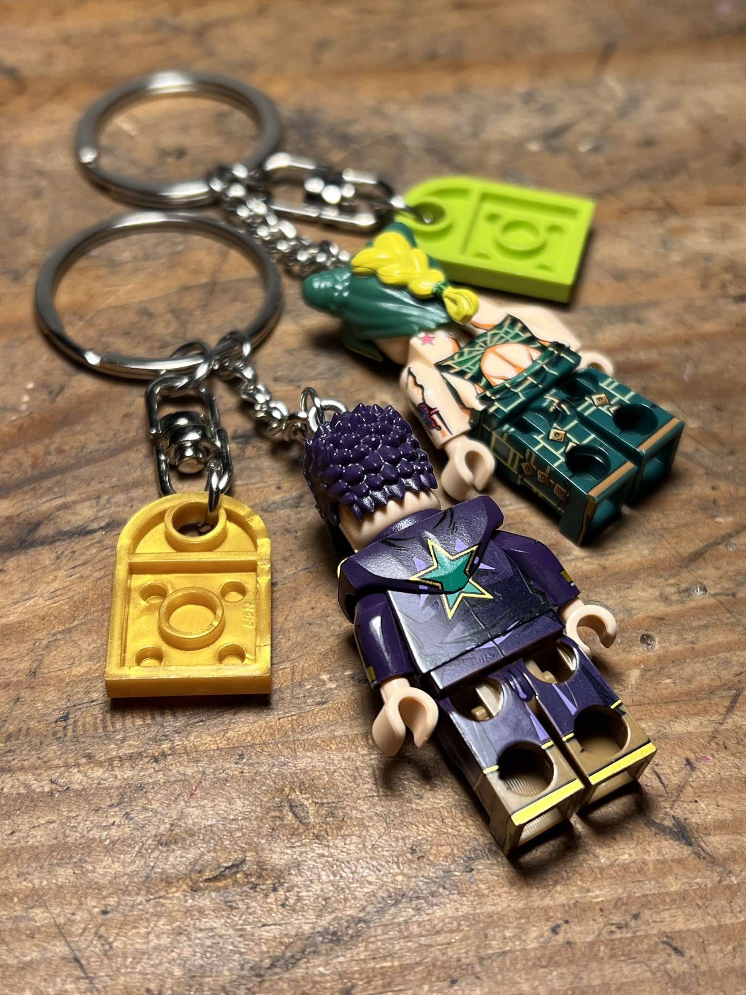 Anime Jojo Jolyne Jotaro anime mini figurine keychain keyring Size ONE SIZE - 4 Thumbnail