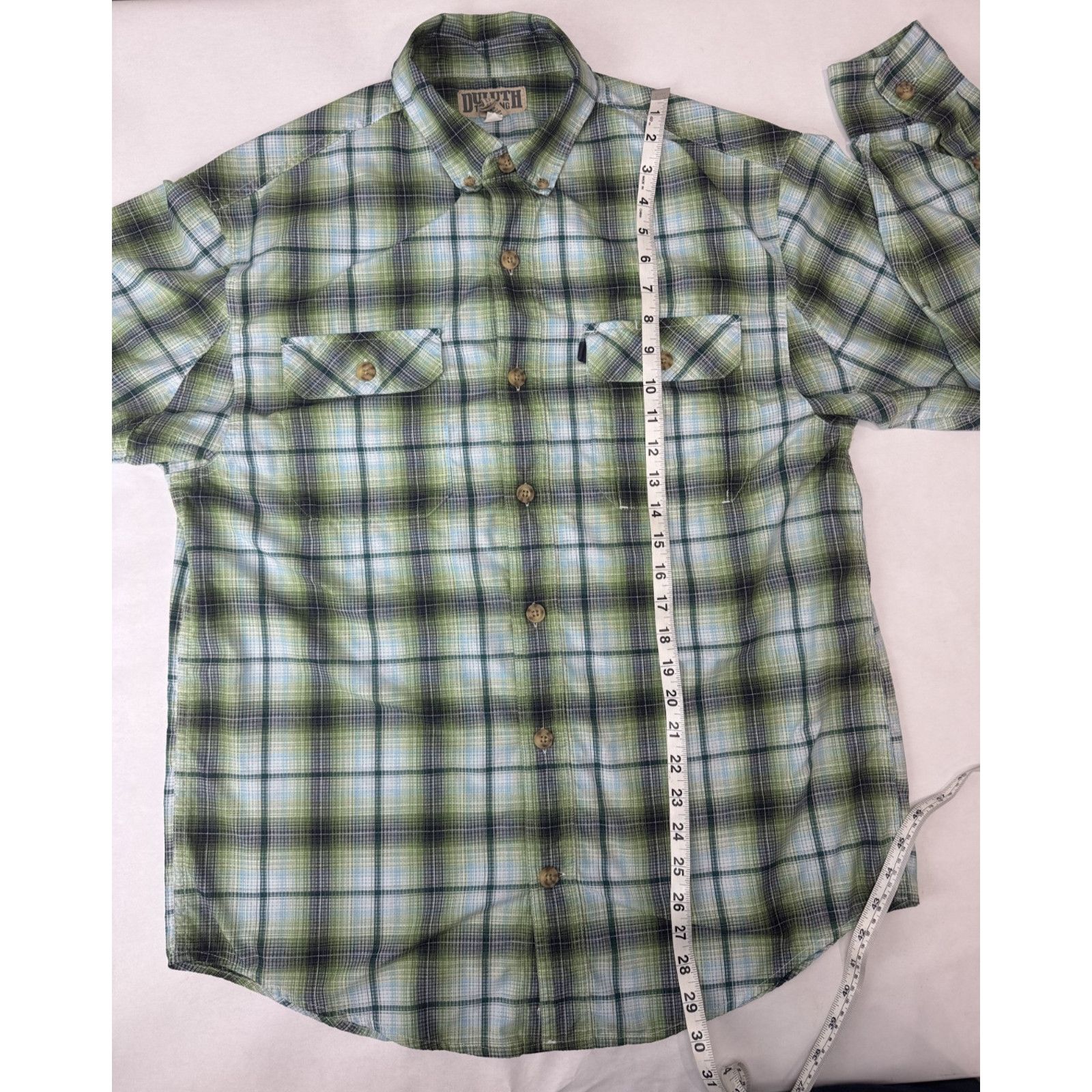 Duluth Trading Company Duluth Trading Conpany Plaid Button Shirt Green Blue Medium Size US M / EU 48-50 / 2 - 4 Thumbnail
