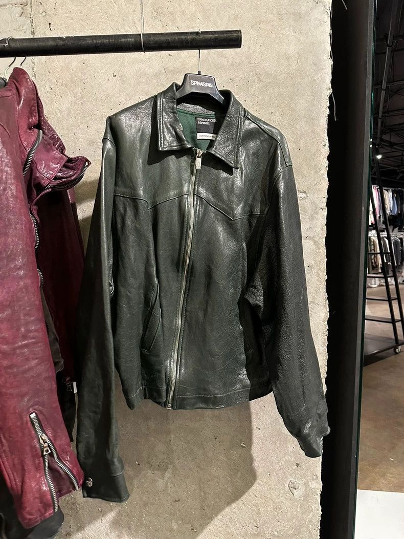 Enfants Riches Deprimes Green Leather Western Jacket by Enfants Riches Deprimes-250 Size US XL / EU 56 / 4 - 1 Thumbnail