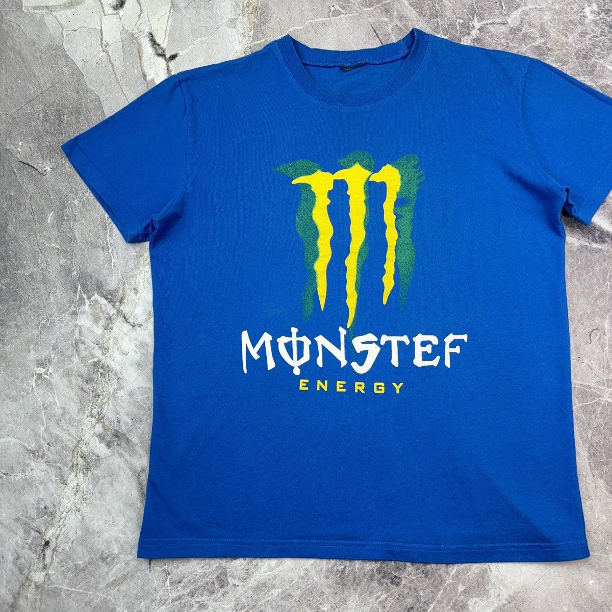 Red Bull × Vintage Vintage Monster Energy T shirt Racing Moto Blue M Size US L / EU 52-54 / 3 - 5 Thumbnail
