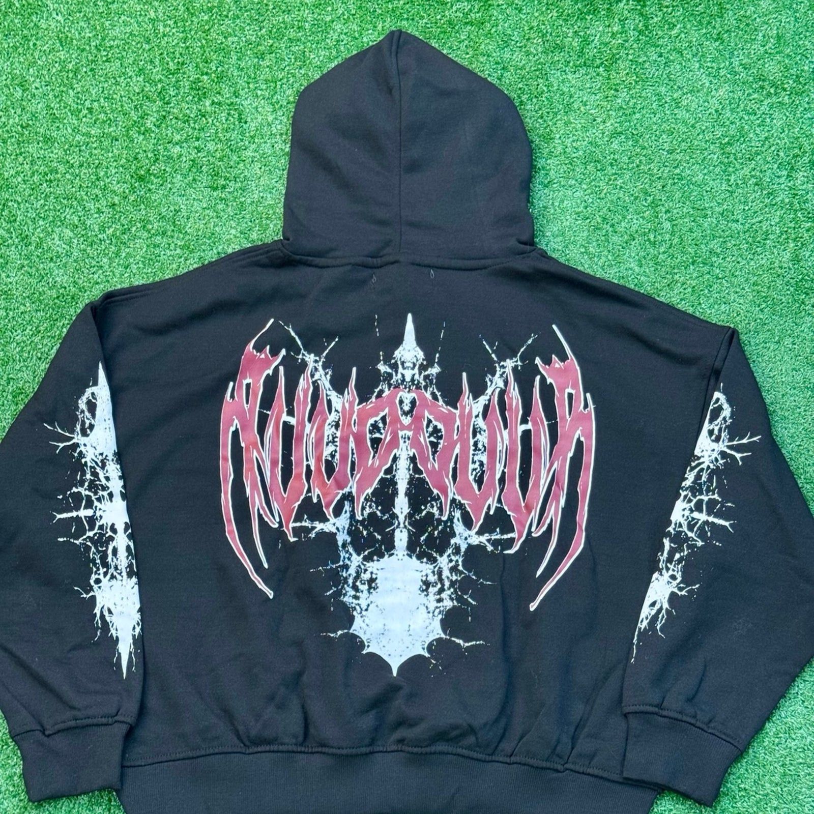 Ouur Standard Afflicted Black Pullover Hoodie “unrestricted”, Men's (Size M) — image 5 of 6