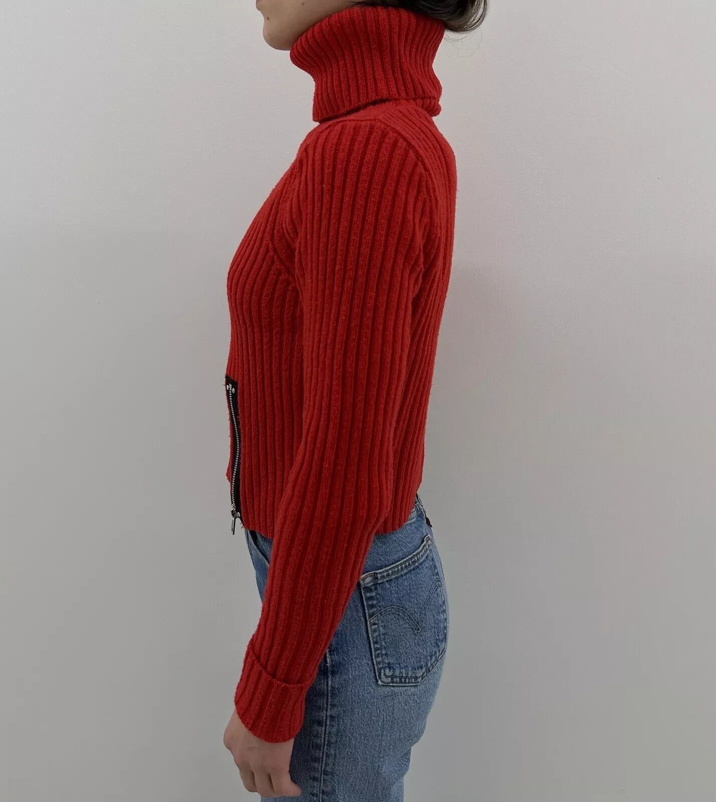 Jean Paul Gaultier Jean Paul Gaultier Lindex Knit Red Sweater Womens Size XS Size XS / US 0-2 / IT 36-38 - 5 Thumbnail