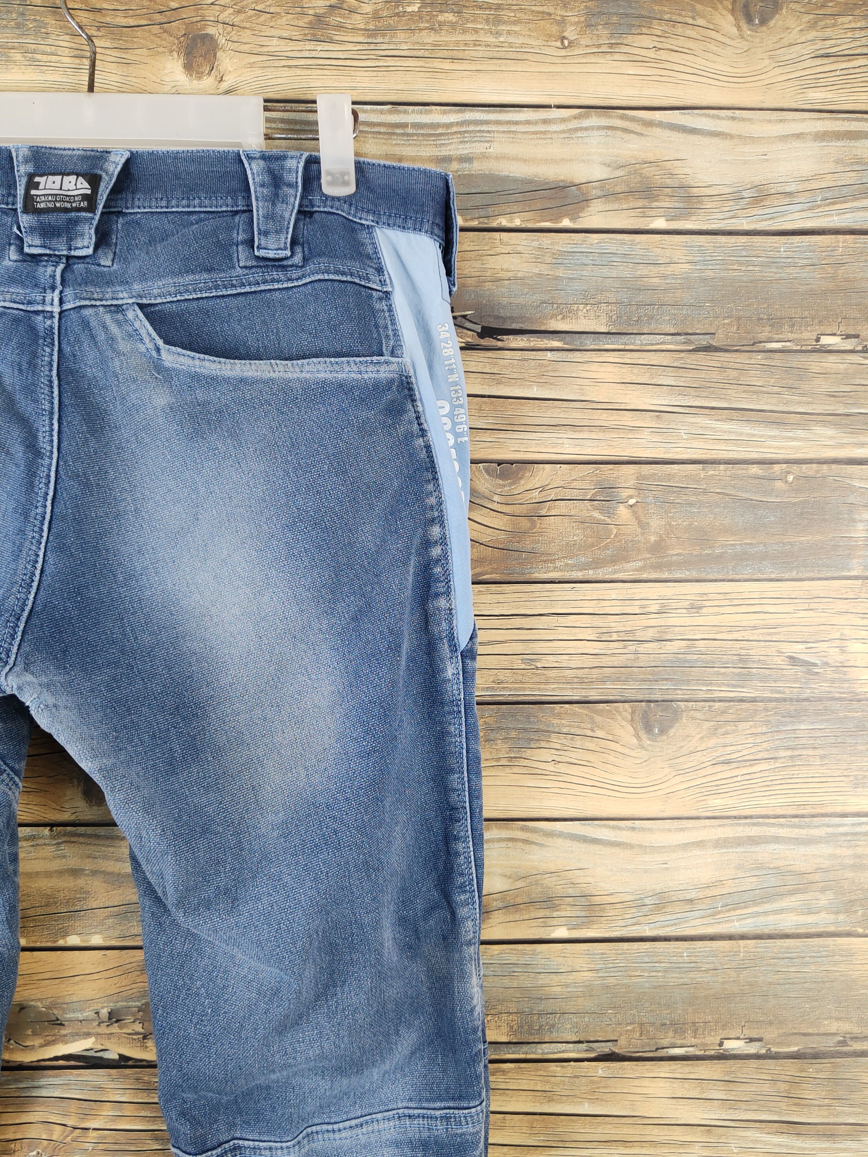 Japanese Brand Toraichi Blue Distressed Ripped Jogger Jeans #W1950 Size US 34 / EU 50 - 14 Thumbnail