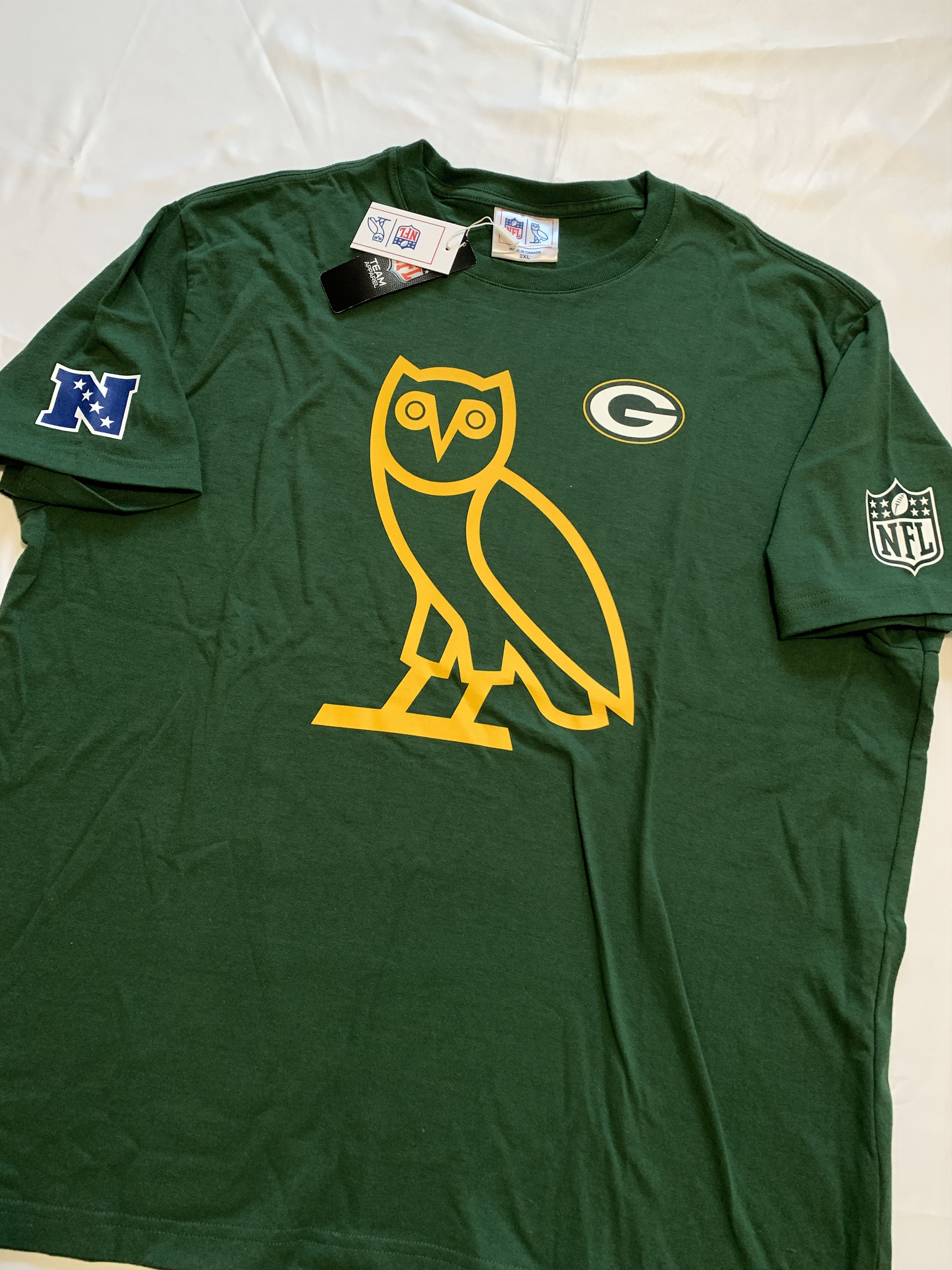 Drake *RARE* OVO x NFL Green Bay Packers OG Owl T-Shirt Size US XXL / EU 58 / 5 - 5 Thumbnail