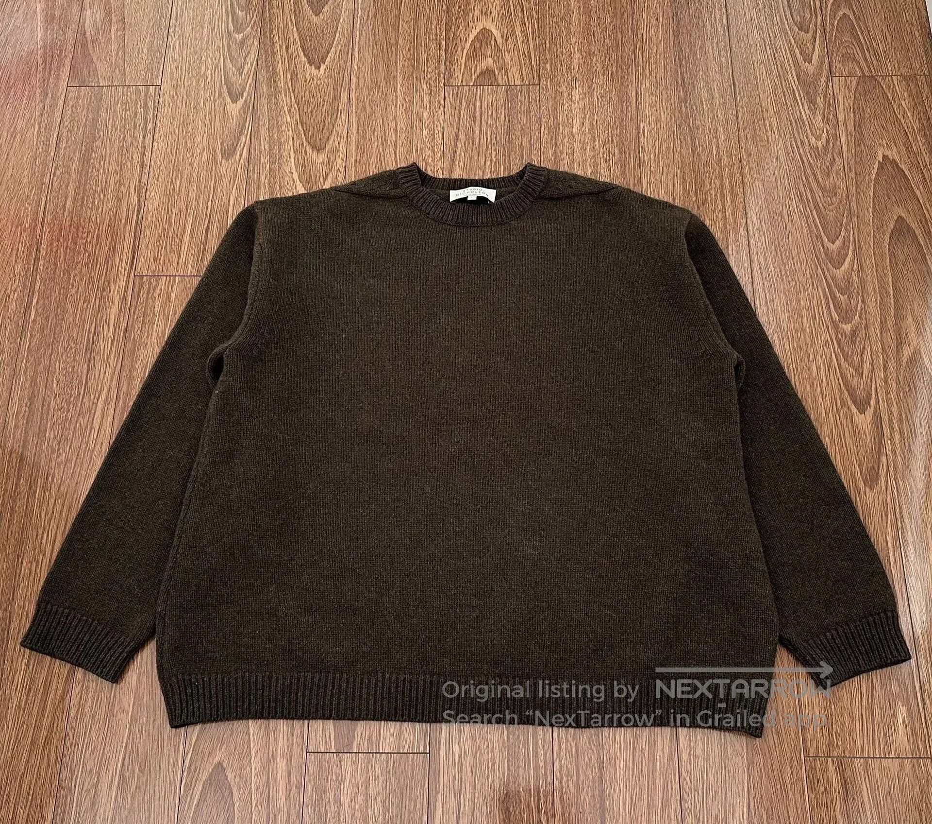 Studio Nicholson studio nicholson guernsey jumper in dark brown. Size US L / EU 52-54 / 3 - 1 Thumbnail