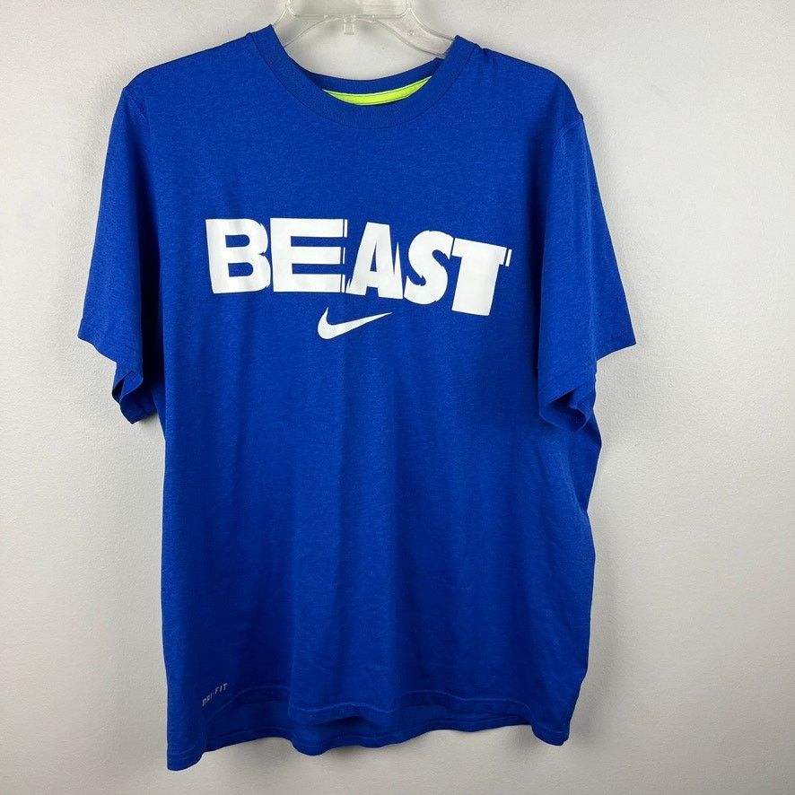Nike Nike Men's Royal Blue Dri Fit Beast Tee Size L Size US L / EU 52-54 / 3 - 1 Thumbnail