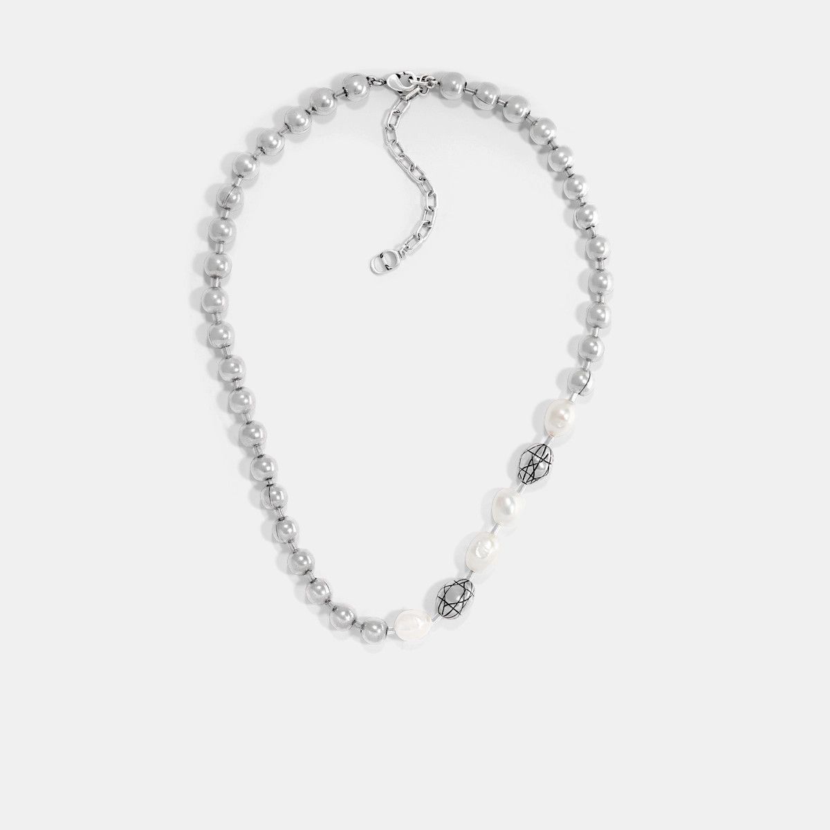 Dior o1bcso1str0126 Size:OS/Cannage Necklace in Silver Size ONE SIZE - 1 Thumbnail