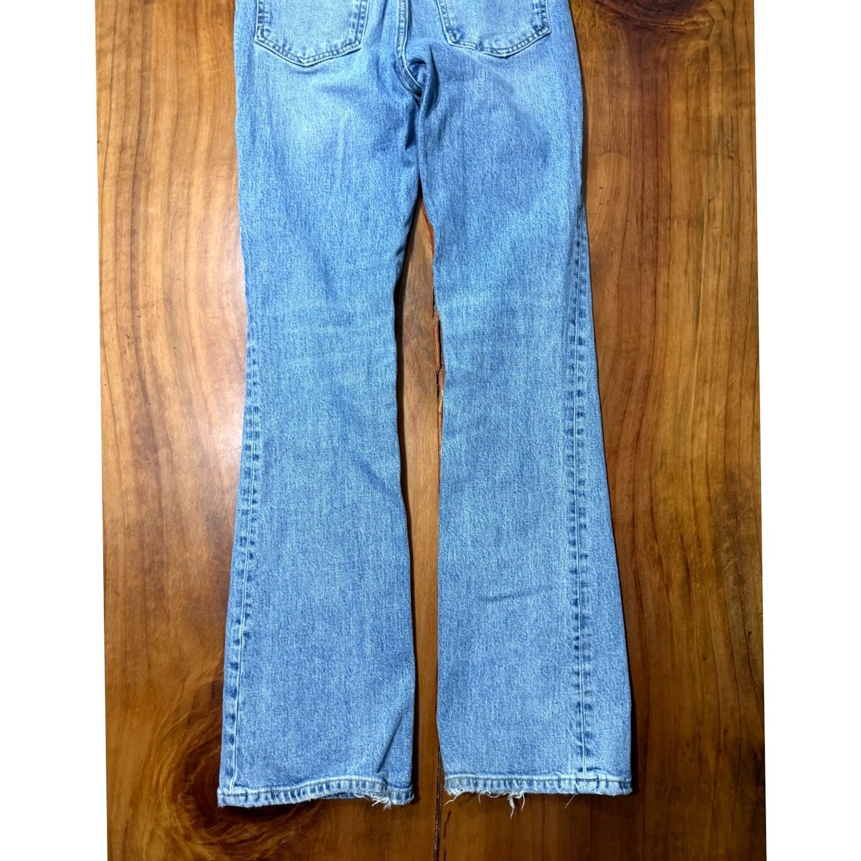 Rails Rails Women's Jeans The Sunset High Rise Flare Slim Denim Cotton 27 Blue 90s Size 27" / US 4 / IT 40 - 7 Thumbnail