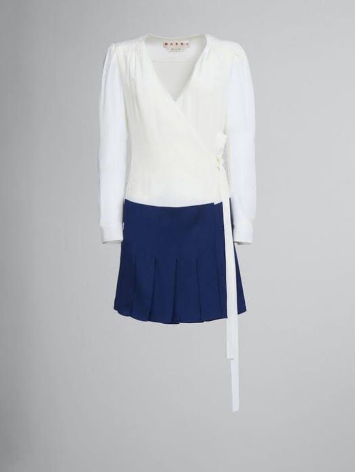 o1w1db10524 Flarel Mini Skirt in Blue