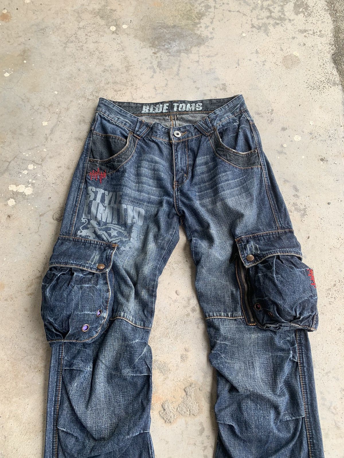 Japanese Brand Blue Tom Cargo Jeans Size US 30 / EU 46 - 3 Thumbnail
