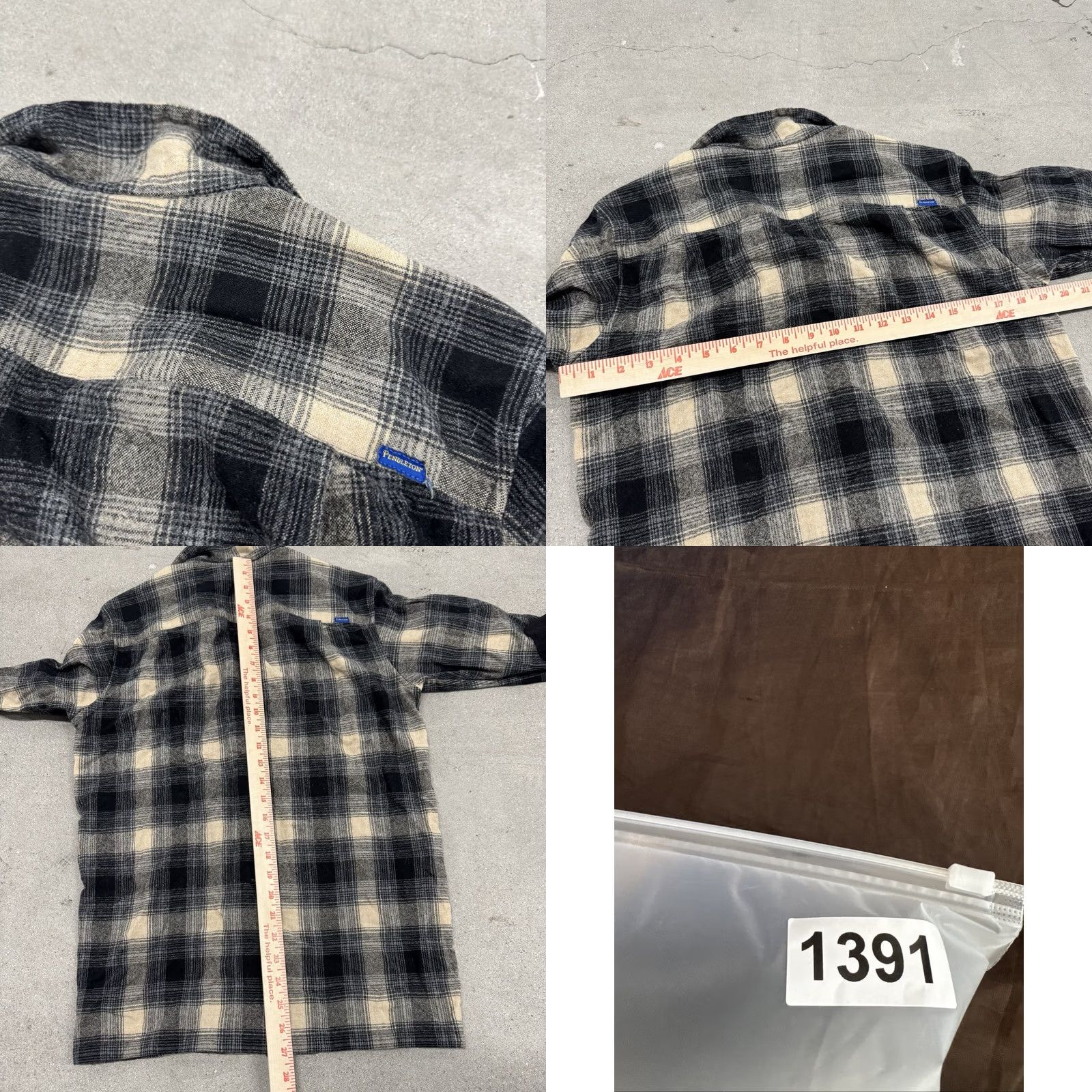 Pendleton Pendleton Board Shirt Men M Grey Loop Collar Pocket Vintage 1959 Vintage Plaid Wool Flannel Button-Up Size US M / EU 48-50 / 2 - 8 Thumbnail