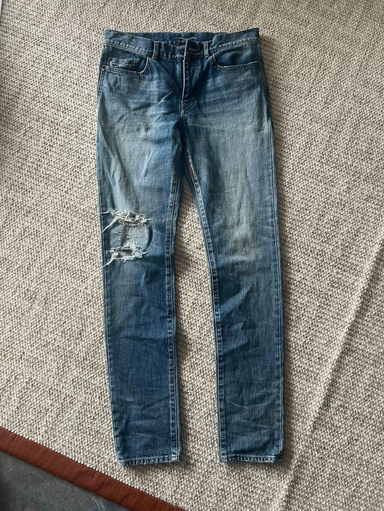 Saint Laurent Paris Saint Laurent Distressed Denim Jeans Size US 32 / EU 48 - 1 Thumbnail