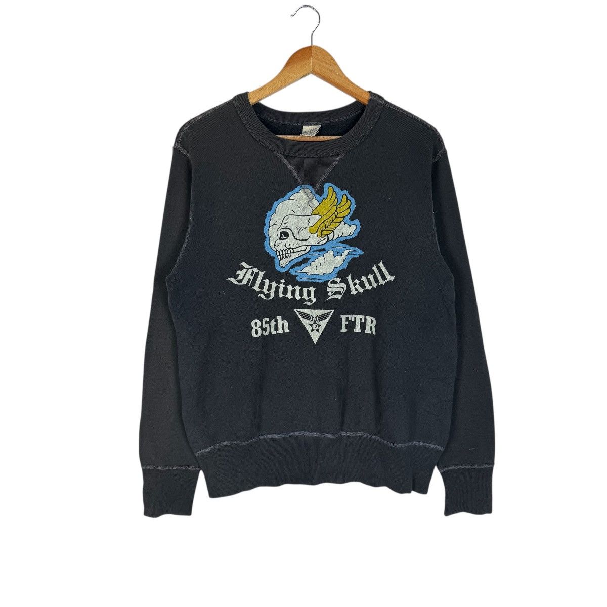 Buzz Rickson's 🌟BUZZ RICKSONS FLYING SKULL CREWNECK SWEATSHIRTS Size US M / EU 48-50 / 2 - 2 Thumbnail