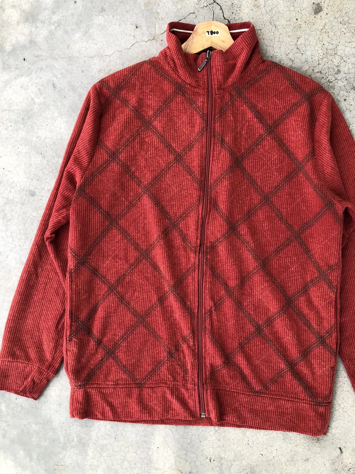 Beauty Beast × Designer × Japanese Brand Cardigan Ziper Sweater Jacket Checked Design Size US L / EU 52-54 / 3 - 3 Thumbnail