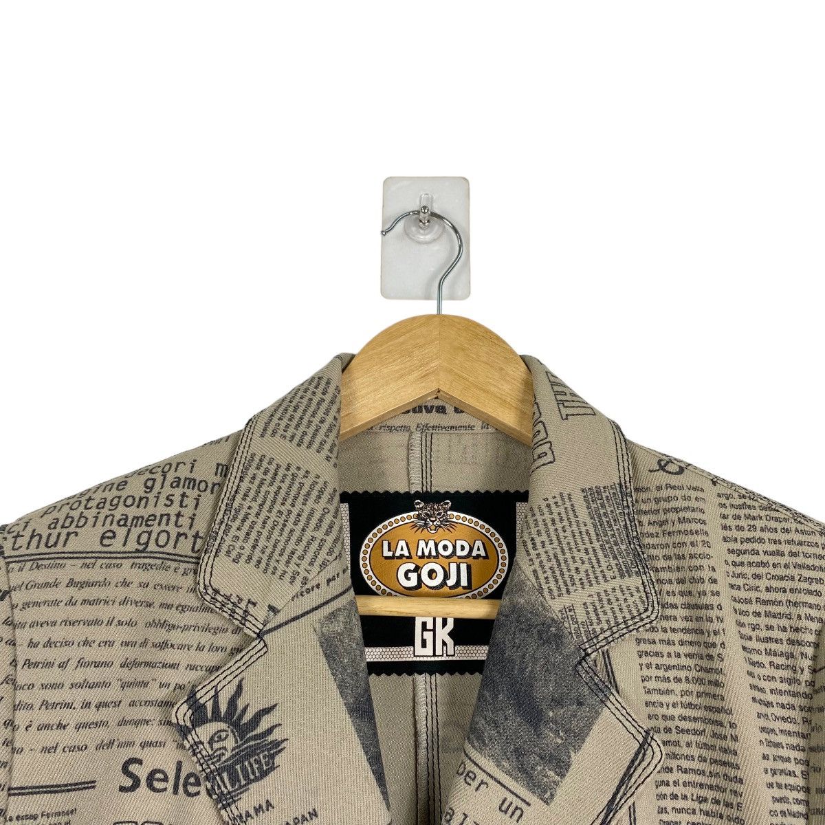 Japanese Brand LA MODA GOJI OVERPRINT BUTTON COAT Size US M / EU 48-50 / 2 - 4 Thumbnail