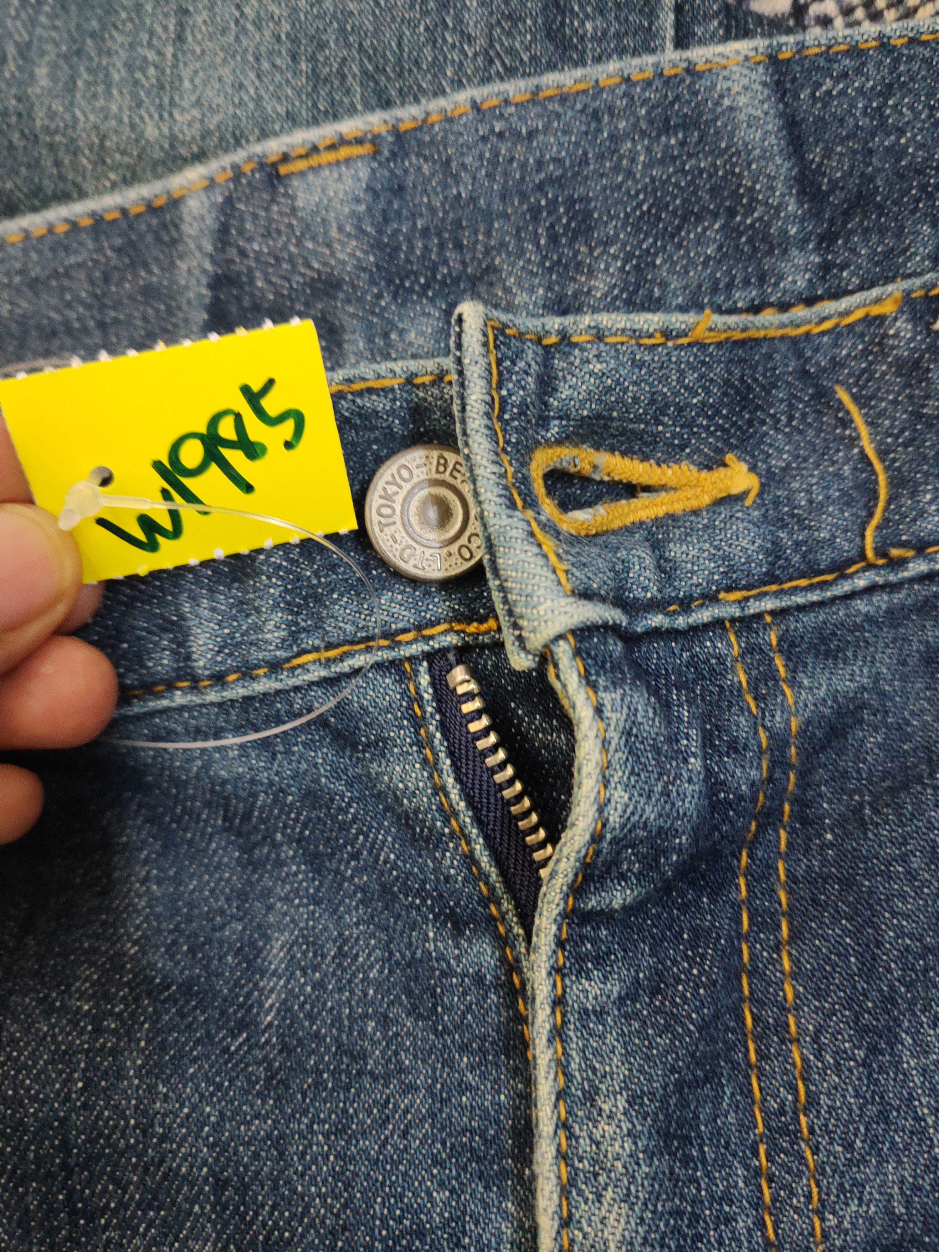 Beams Plus Beams Dark Blue Distressed Ripped denim Jeans #W1985 Size US 32 / EU 48 - 16 Thumbnail