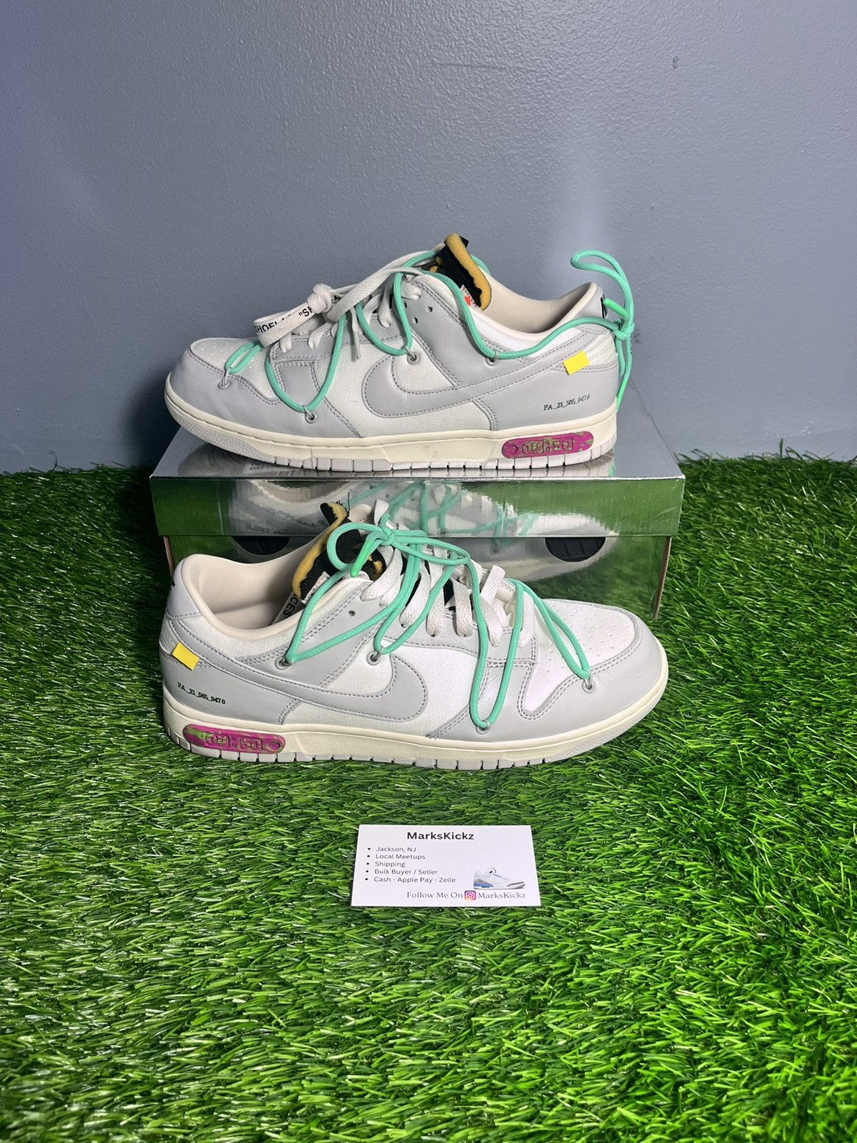image of Nike Dunk Low Off White Lot 4 Of 50 Size 11 Shoes in Grey, Men's