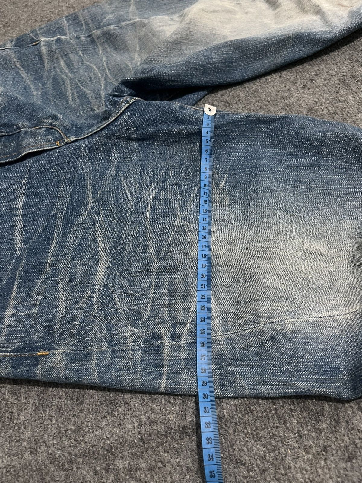 Japanese Brand Evisu Genes Baggy Denim Silver Logo Embroidery Y2K Style Size US 30 / EU 46 - 17 Thumbnail