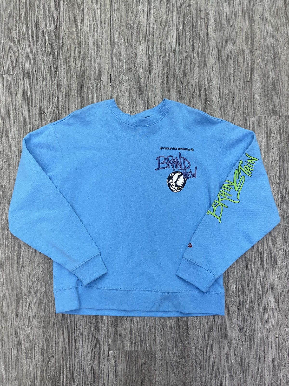 Chrome Hearts Chrome hearts matttboy crewneck light blue Size US L / EU 52-54 / 3 - 1 Thumbnail
