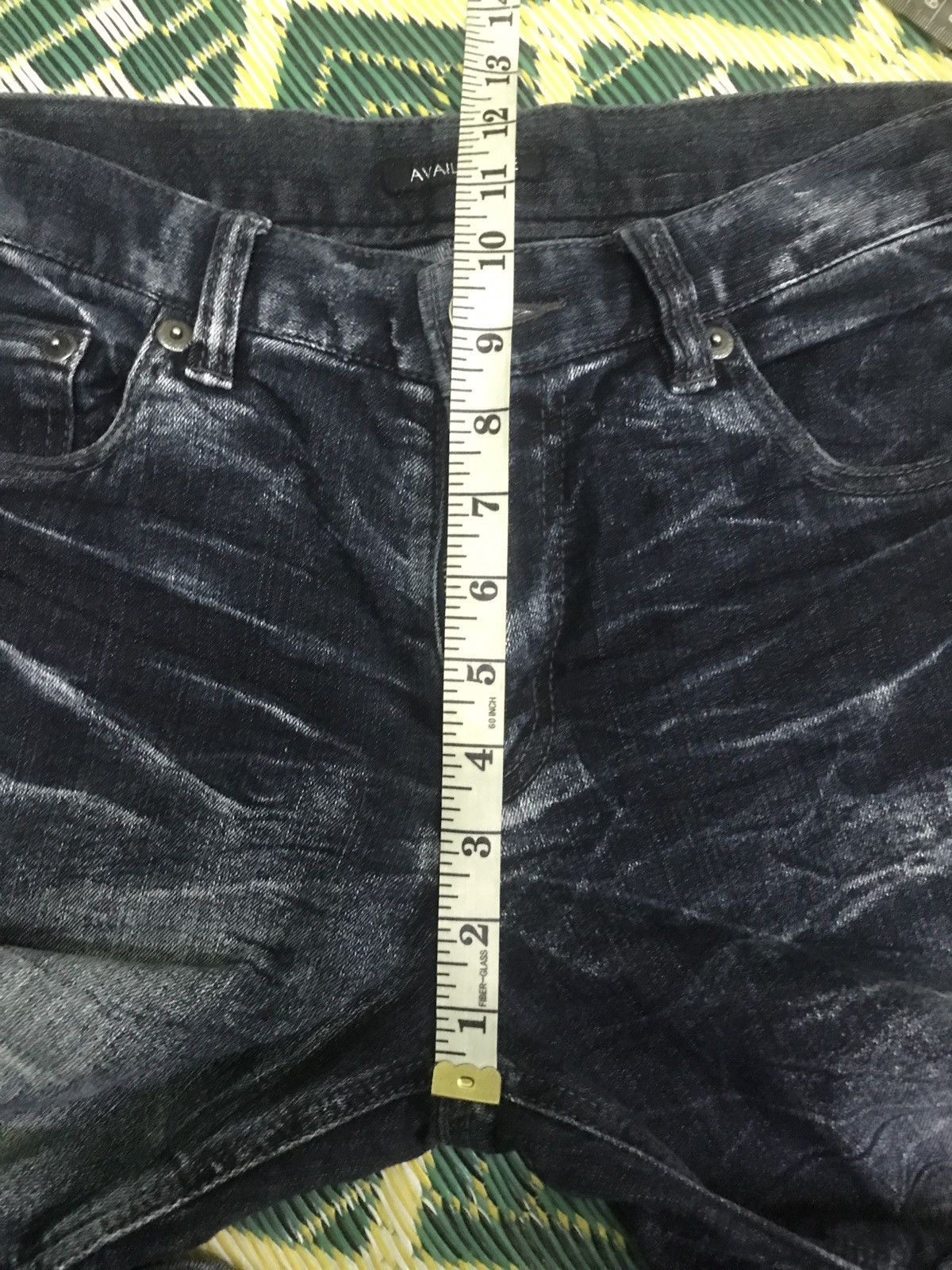 Japanese Brand Vintage Distressed Stacked Denim Jeans Washed Black Slim Fit Size US 33 - 12 Thumbnail