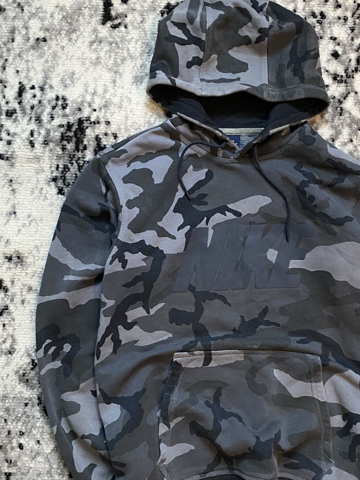 Nike × Vintage Nike Vintage Hoodie Camo Boxy Streetwear Y2k Drill Size US L / EU 52-54 / 3 - 5 Thumbnail